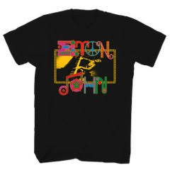 ELTON JOHN BLACK PIANO PHOTO T-SHIRT