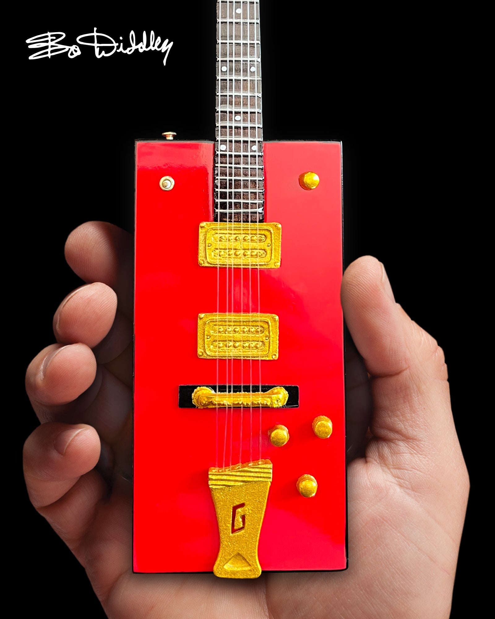 BO DIDDLEY SIGNATURE FIREBIRD RED GRETSCH G6138 BOX MINI GUITAR MODEL
