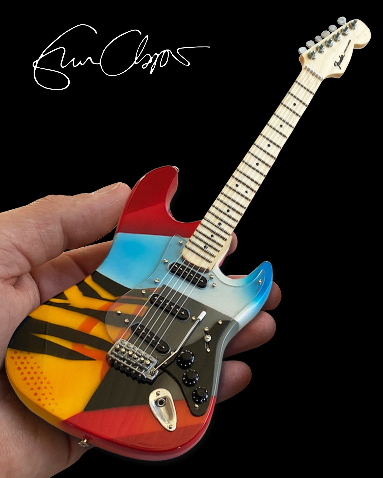 ERIC CLAPTON CRASH 3 "CRASHOCASTER" MINI GUITAR REPLICA - OFFICIALLY LICENSED FENDER®