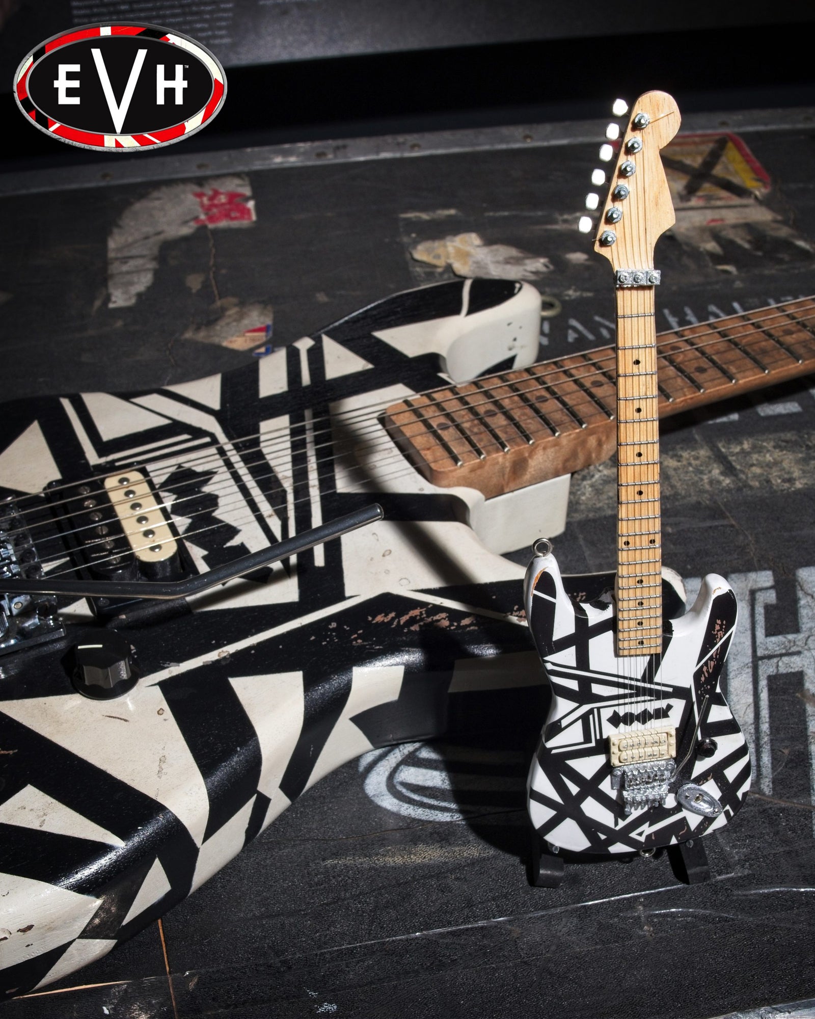 EDDIE VAN HALEN EVH “SHAPES” MINI GUITAR REPLICA COLLECTIBLE - OFFICIALLY LICENSED