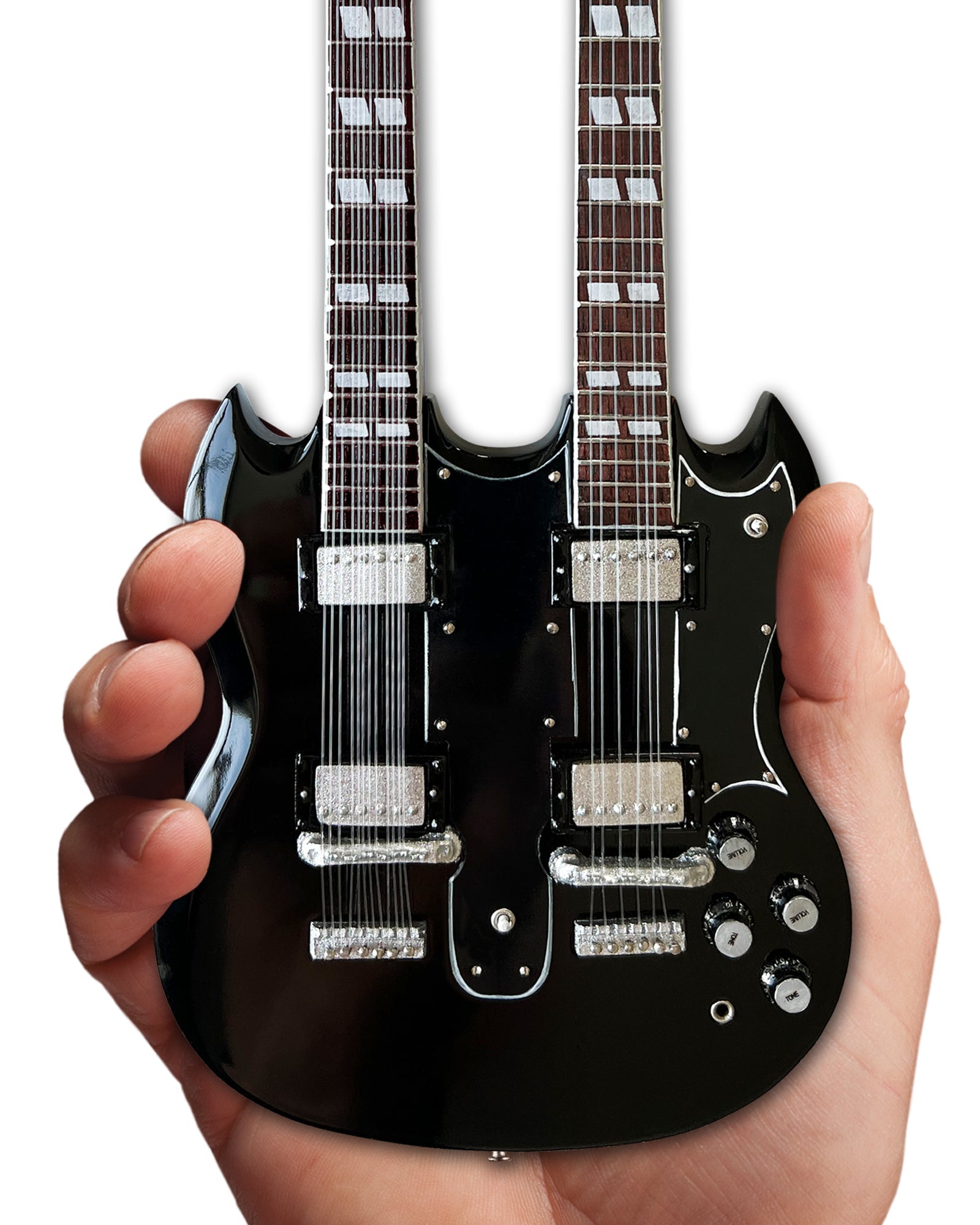 SLASH GIBSON 1966 EDS-1275 DOUBLENECK - AGED MINI GUITAR REPLICA MODEL