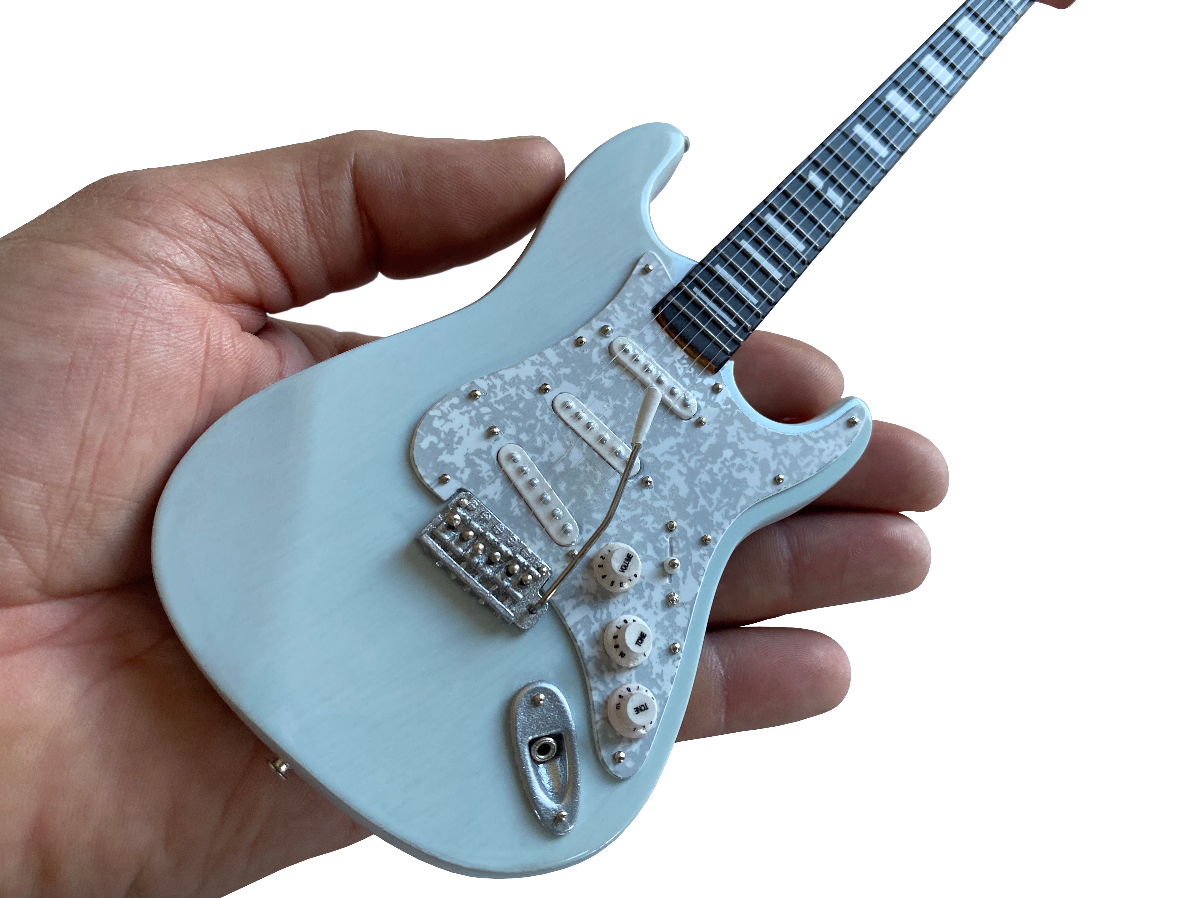 LICENSED KENNY WAYNE SHEPHERD MINI FENDER™ STRAT™ TRANSPARENT FADED SONIC BLUE GUITAR MODEL