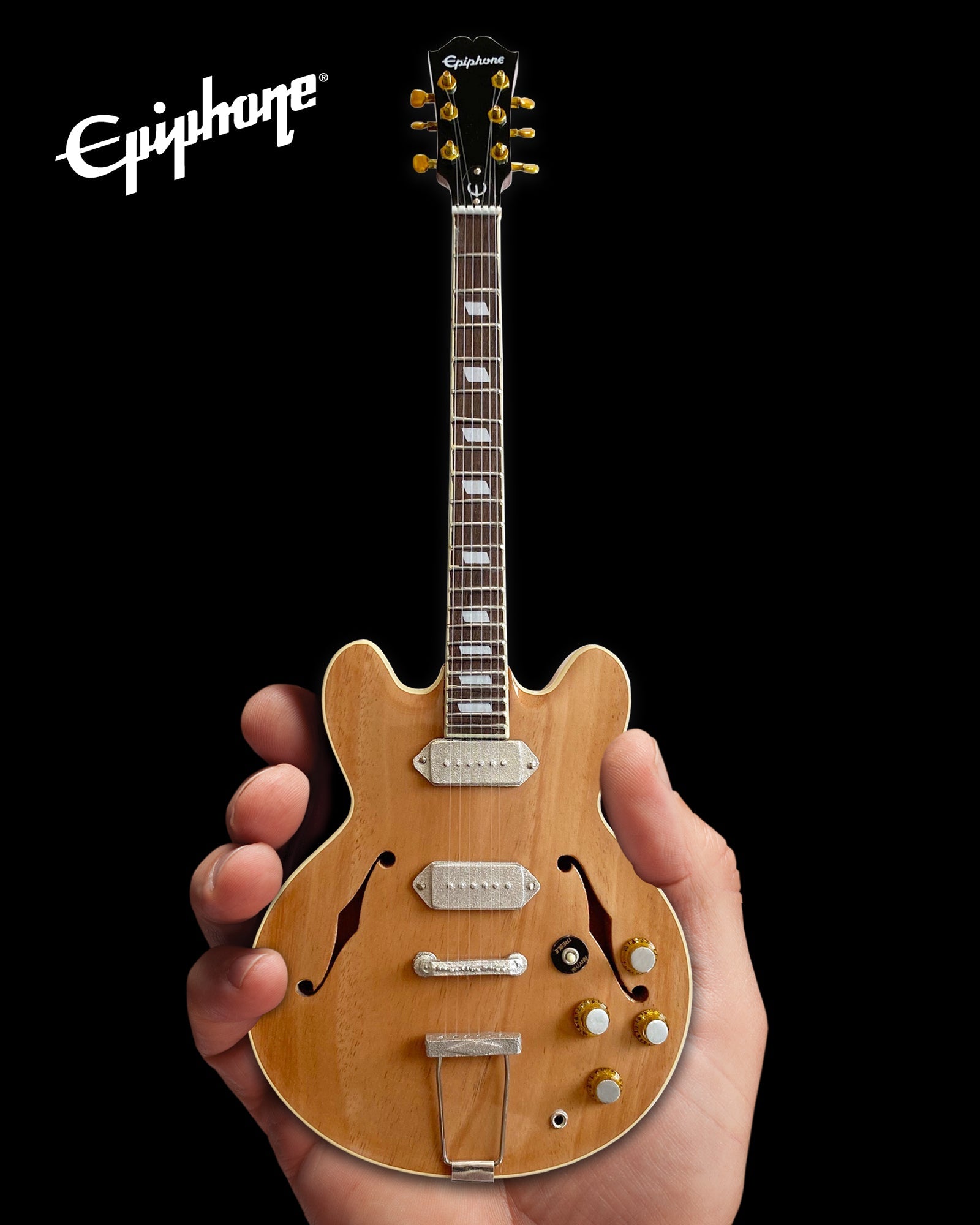 EPIPHONE 1965 REVOLUTION NATURAL CASINO 1:4 SCALE MINIATURE GUITAR MODEL