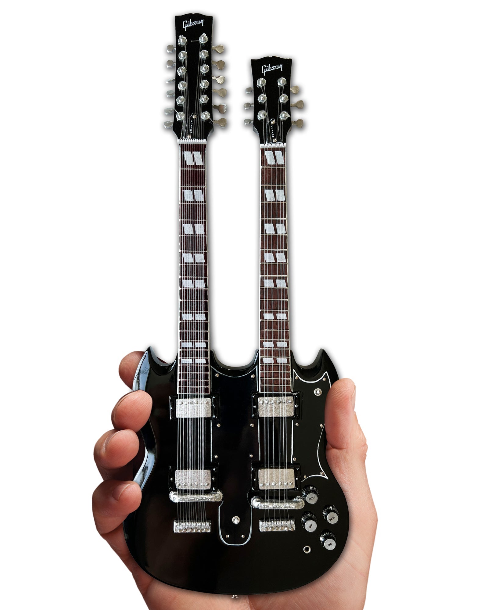 SLASH GIBSON 1966 EDS-1275 DOUBLENECK - AGED MINI GUITAR REPLICA MODEL