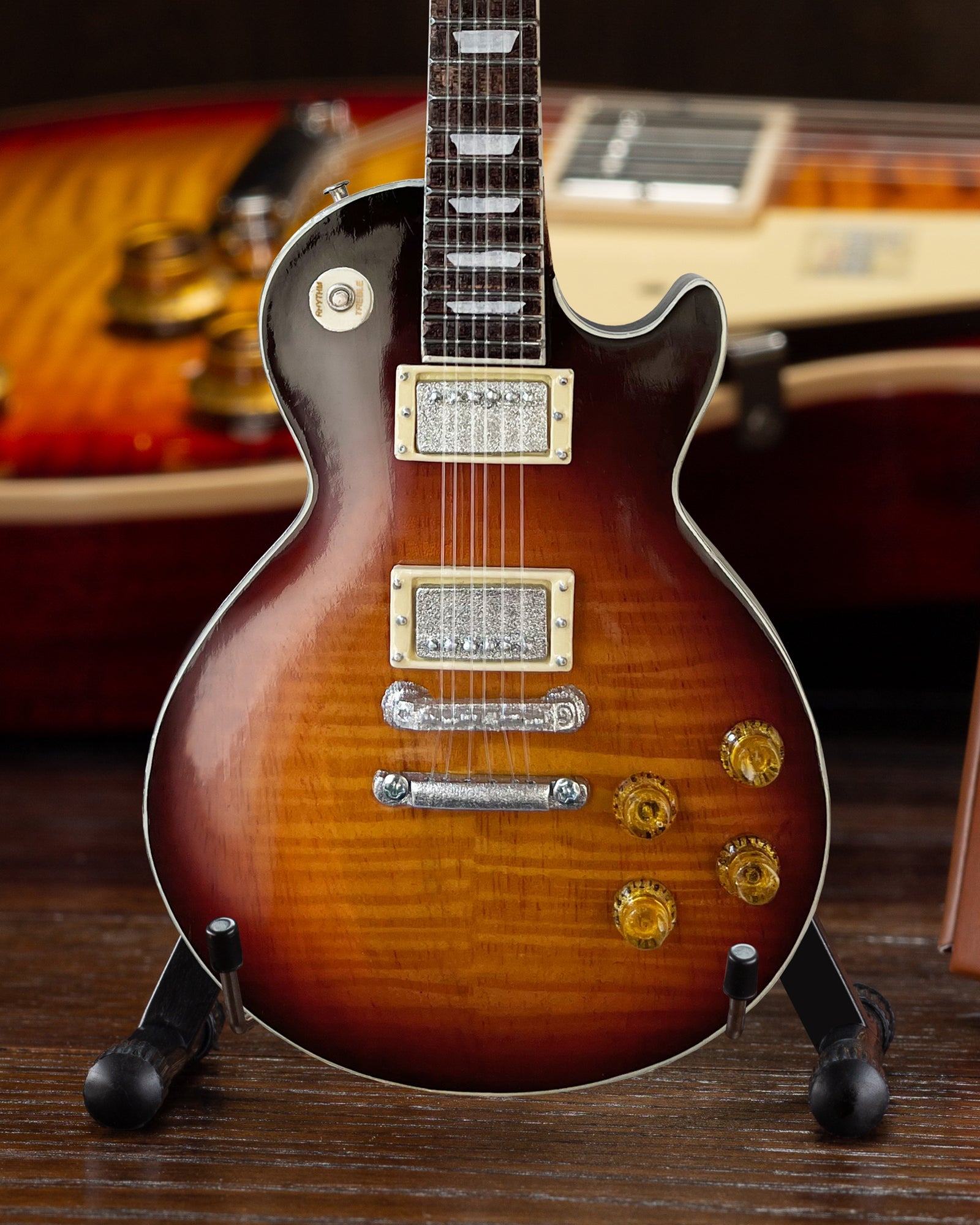 DUANE ALLMAN GIBSON LES PAUL TOBACCO BURST "DUANE" BACK MINI GUITAR MODEL