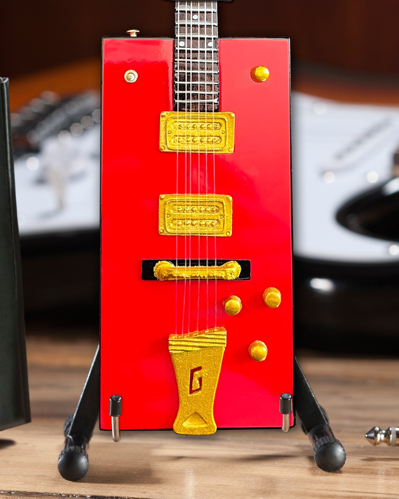 BO DIDDLEY SIGNATURE FIREBIRD RED GRETSCH G6138 BOX MINI GUITAR MODEL