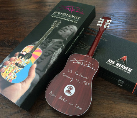 OFFICIALLY LICENSED JIMI HENDRIX AXIS BOLD AS LOVE MINI ACOUSTIC GUITAR MODEL