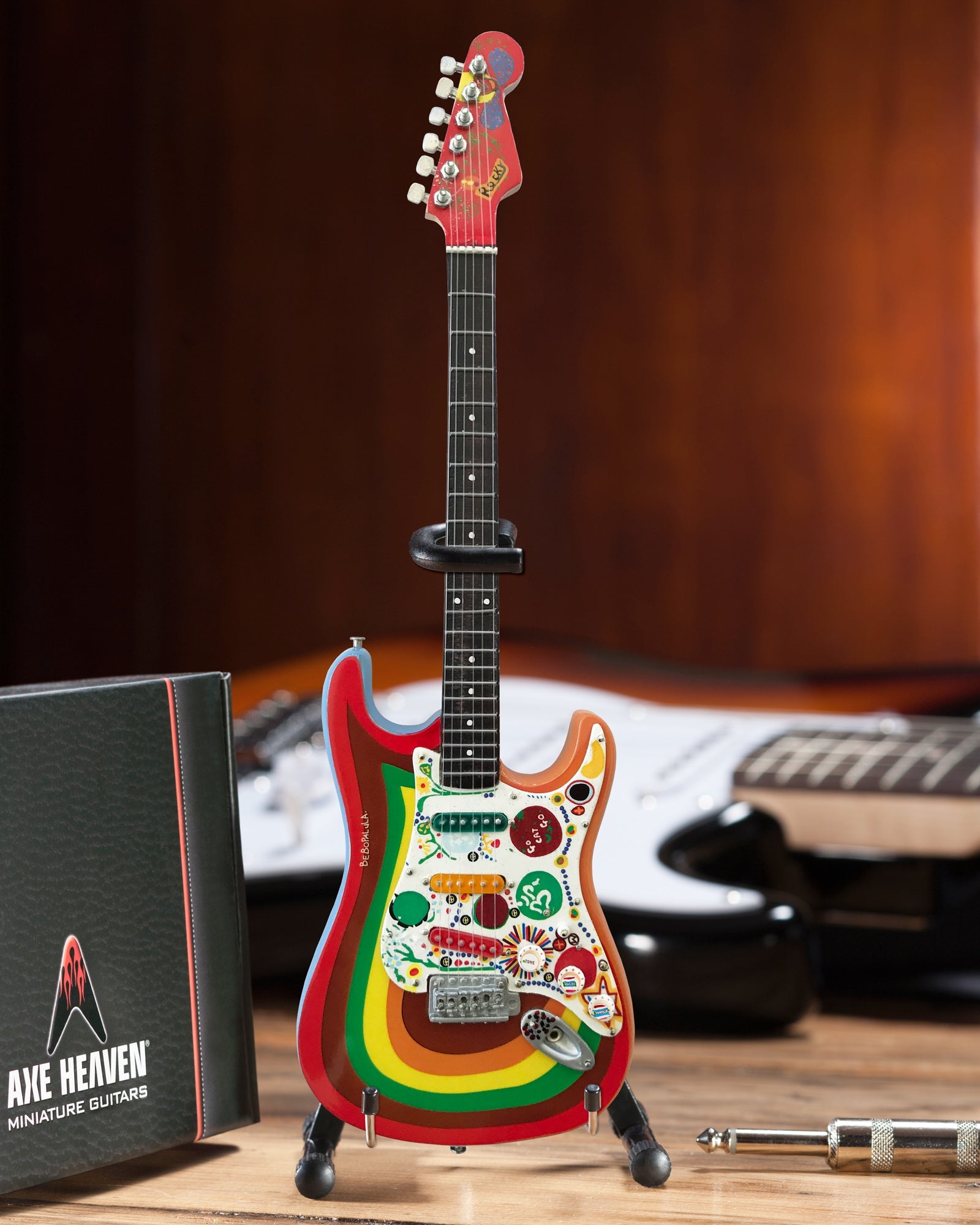 OFFICIALLY LICENSED GEORGE HARRISON FENDER™ STRAT™ ROCKY MINI GUITAR REPLICA - FAB FOUR