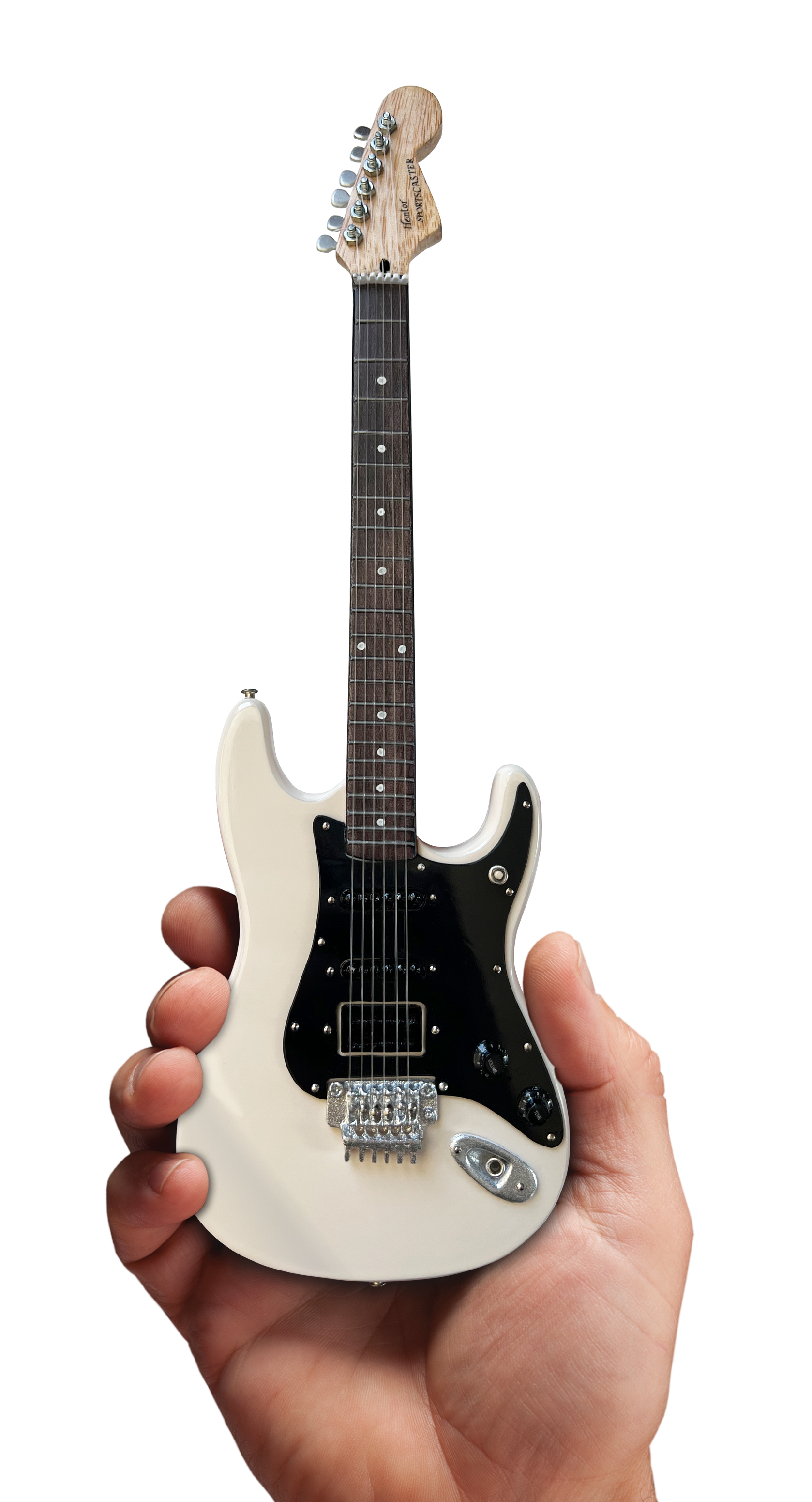 ALEX LIFESON HENTOR SPORTSCASTER MINIATURE GUITAR MODEL OFFICIALLY LICENSED