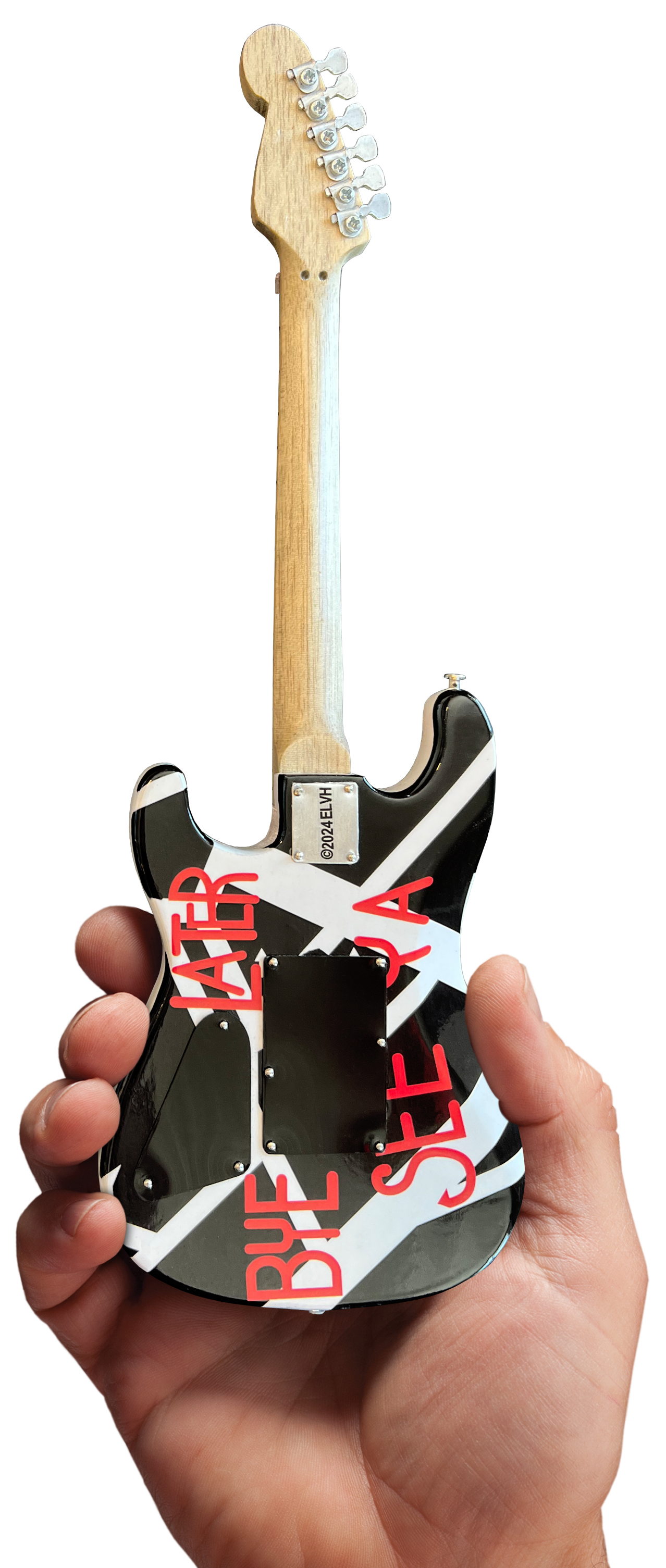 EDDIE VAN HALEN EVH “CIRCLES” MINI GUITAR REPLICA COLLECTIBLE - OFFICIALLY LICENSED