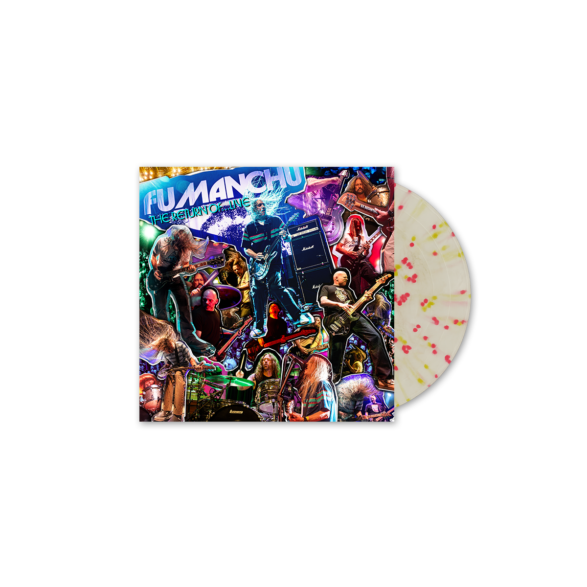 FU MANCHU ‘THE RETURN OF...LIVE’ LP (Limited Edition — Only 250 Made, Splatter with Insomnia Effect Vinyl)