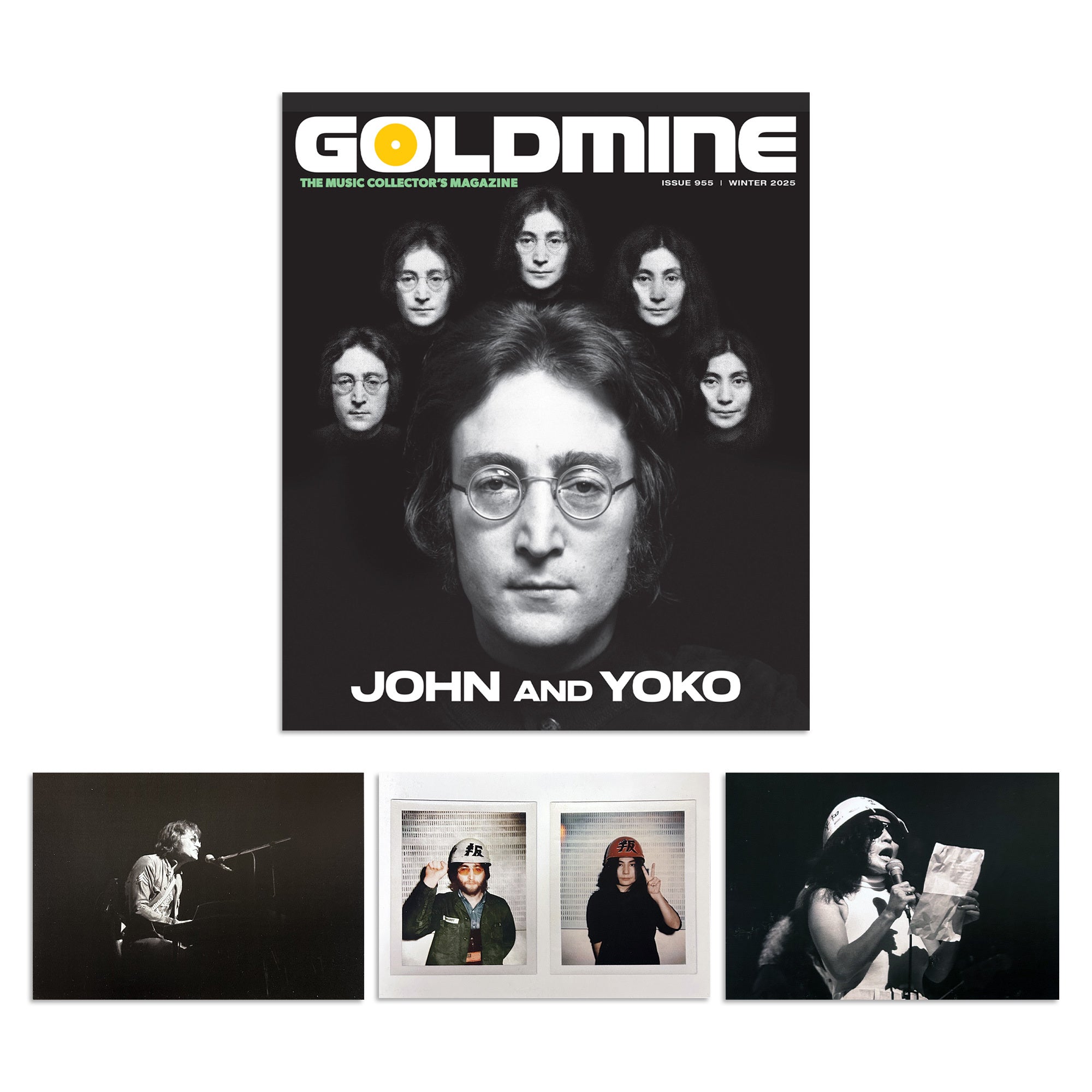 JOHN LENNON X GOLDMINE BUNDLE - GOLDMINE WINTER ISSUE W/ LIMITED EDITION POSTCARDS