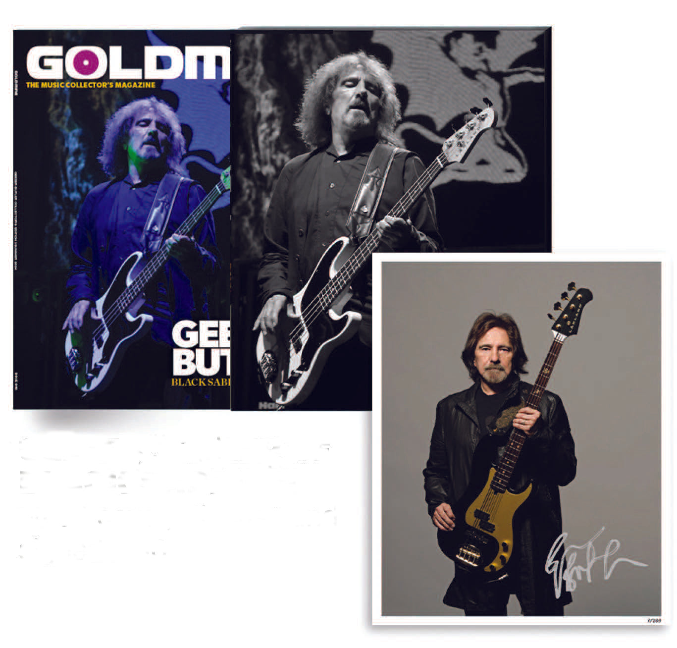 GEEZER BUTLER (BLACK SABBATH) X GOLDMINE BUNDLE - GOLDMINE SUMMER 2024 ISSUE W/ HAND-SIGNED AND NUMBERED 8"X10" IN NUMBERED SLIPCASE