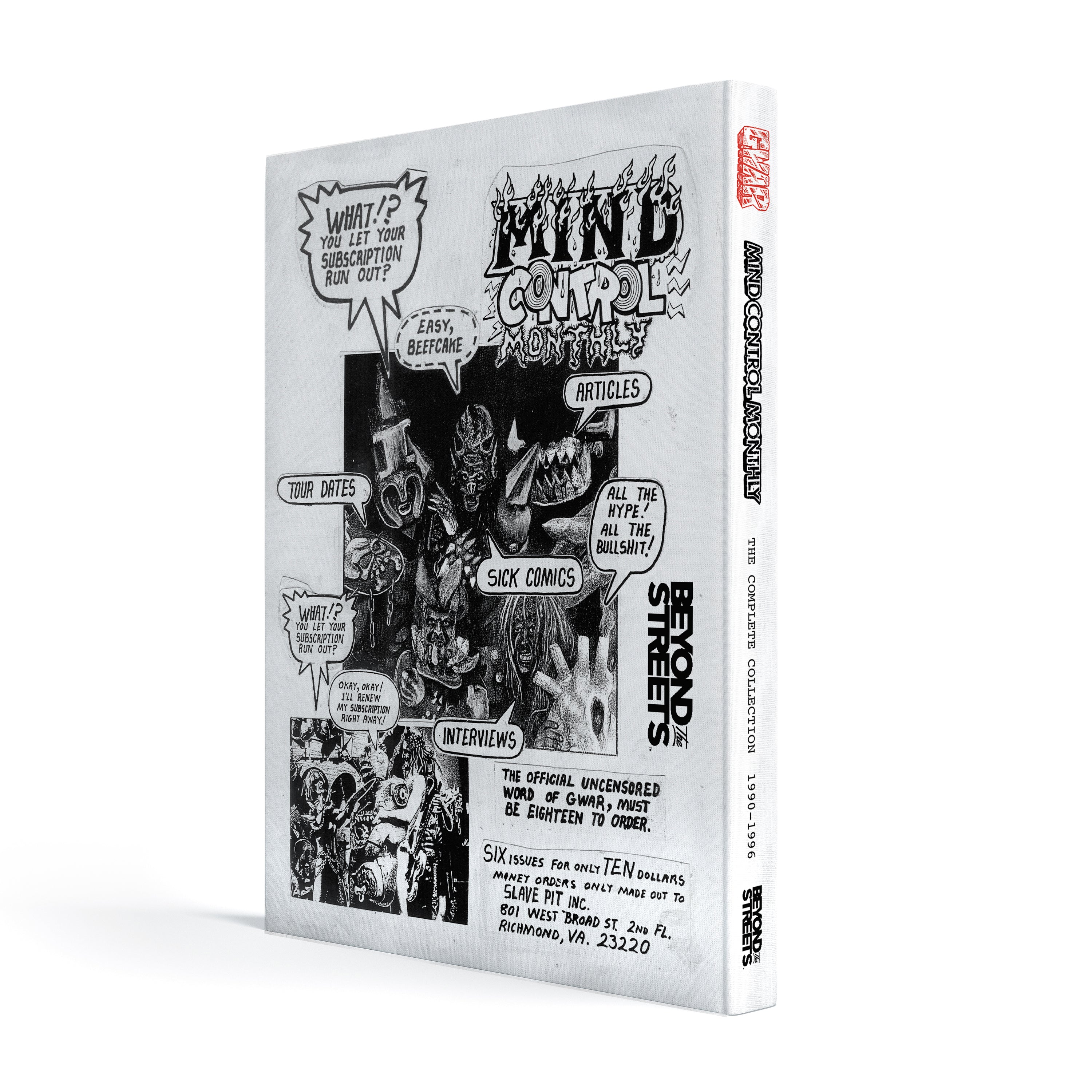 GWAR X BEYOND THE STREETS "MIND CONTROL MONTHLY " BOOK