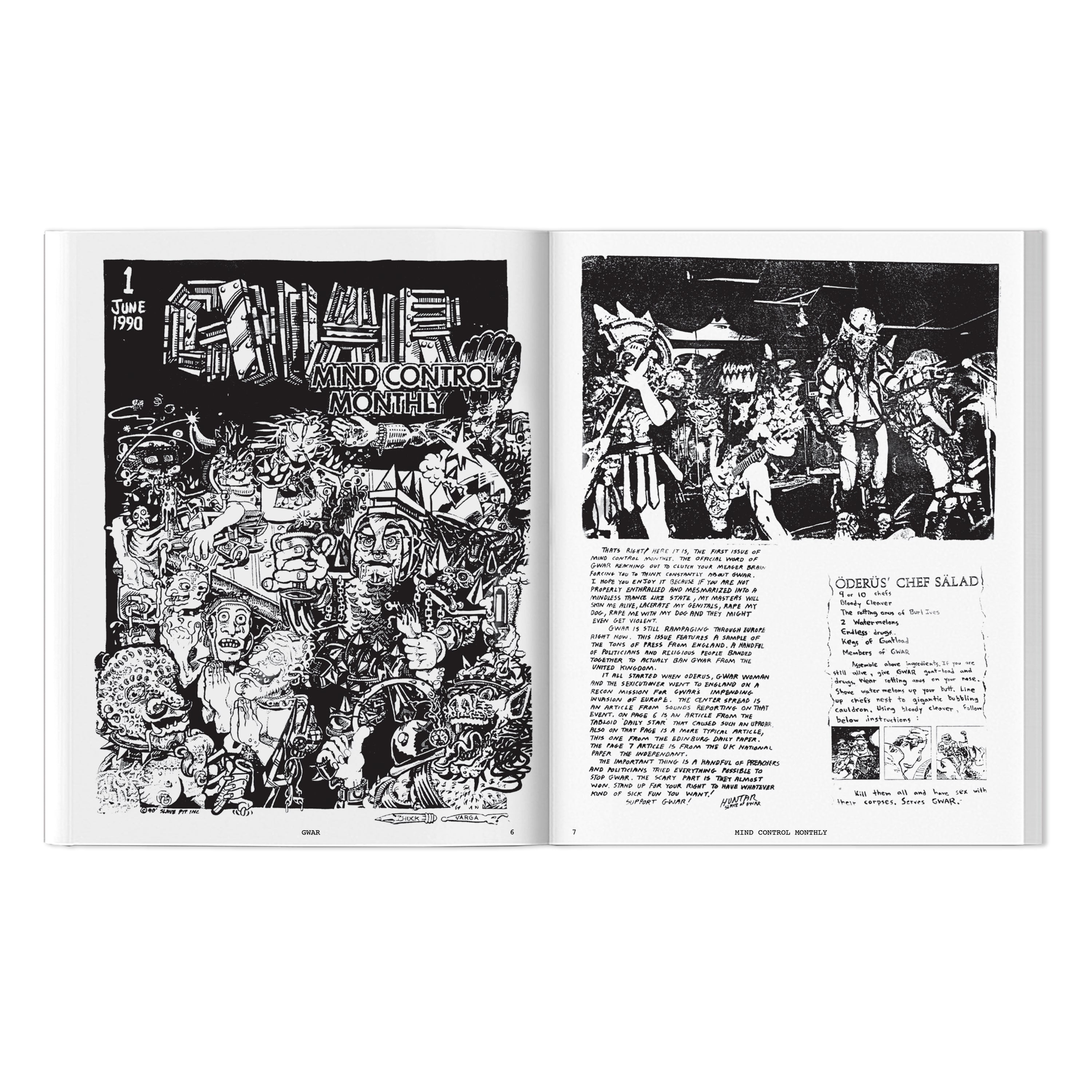 GWAR X BEYOND THE STREETS "MIND CONTROL MONTHLY " BOOK