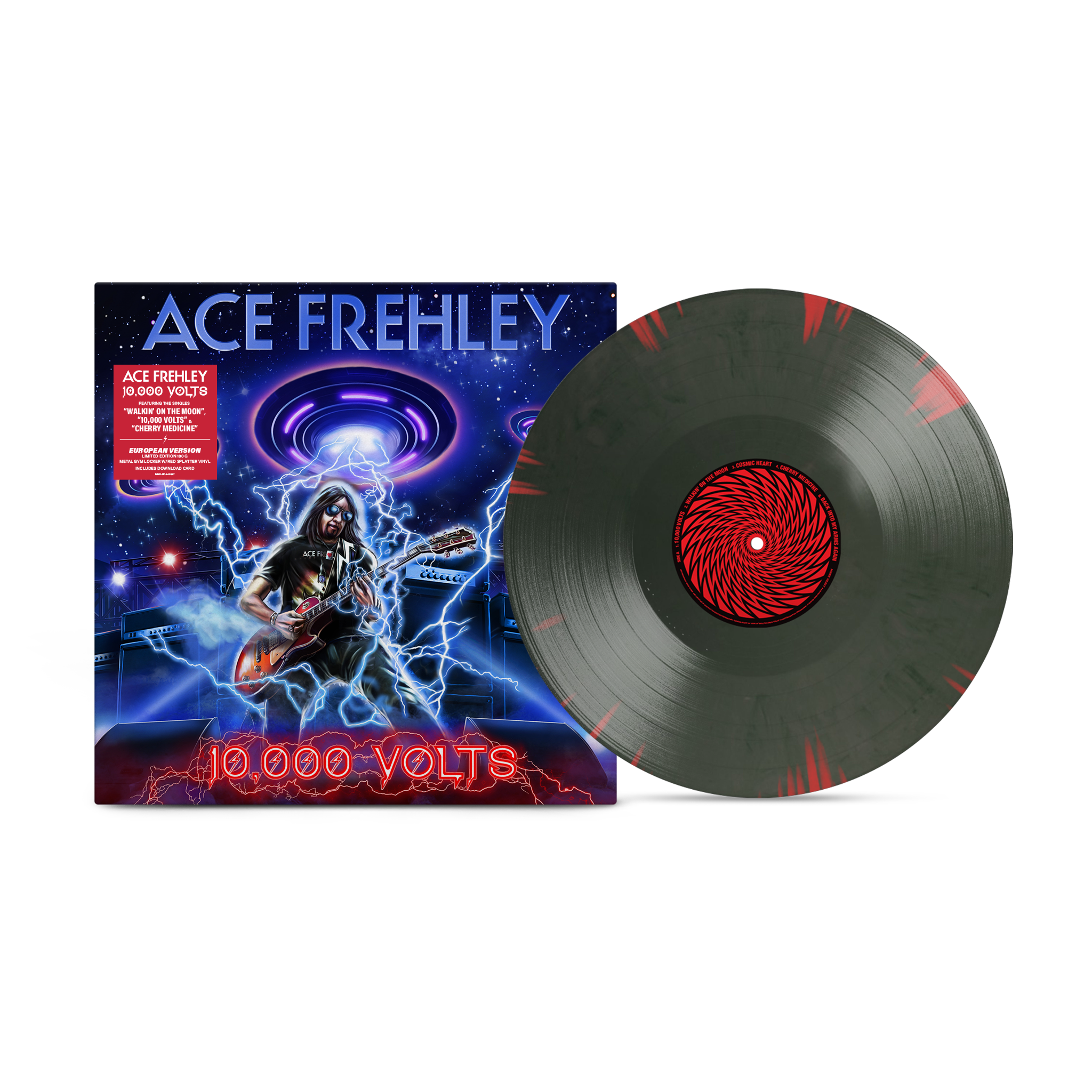 ACE FREHLEY '10,000 VOLTS' LP (METAL GYM LOCKER SPLATTER VINYL) (EU VERSION)