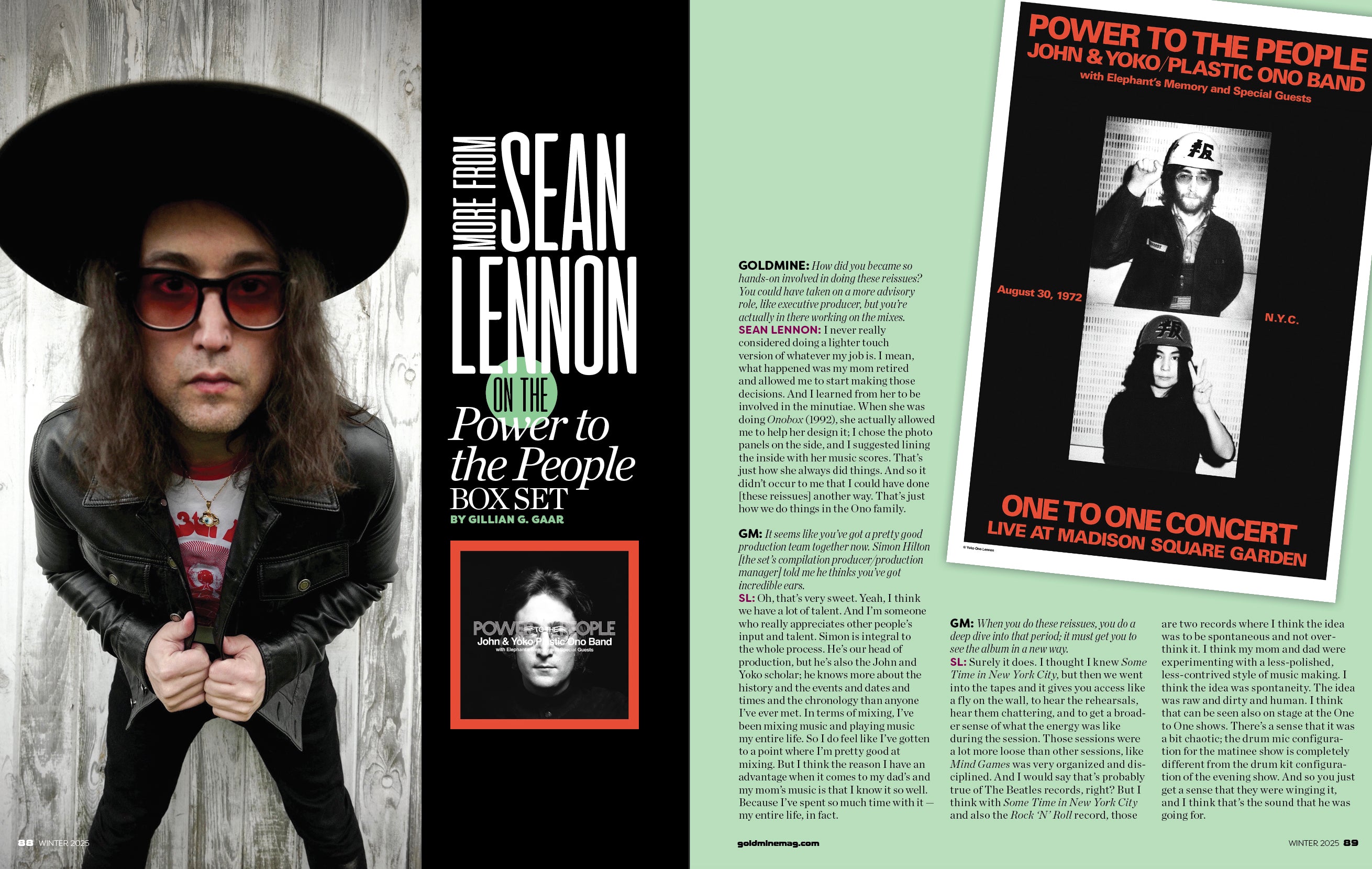 JOHN LENNON X GOLDMINE BUNDLE - GOLDMINE WINTER ISSUE W/ LIMITED EDITION POSTCARDS