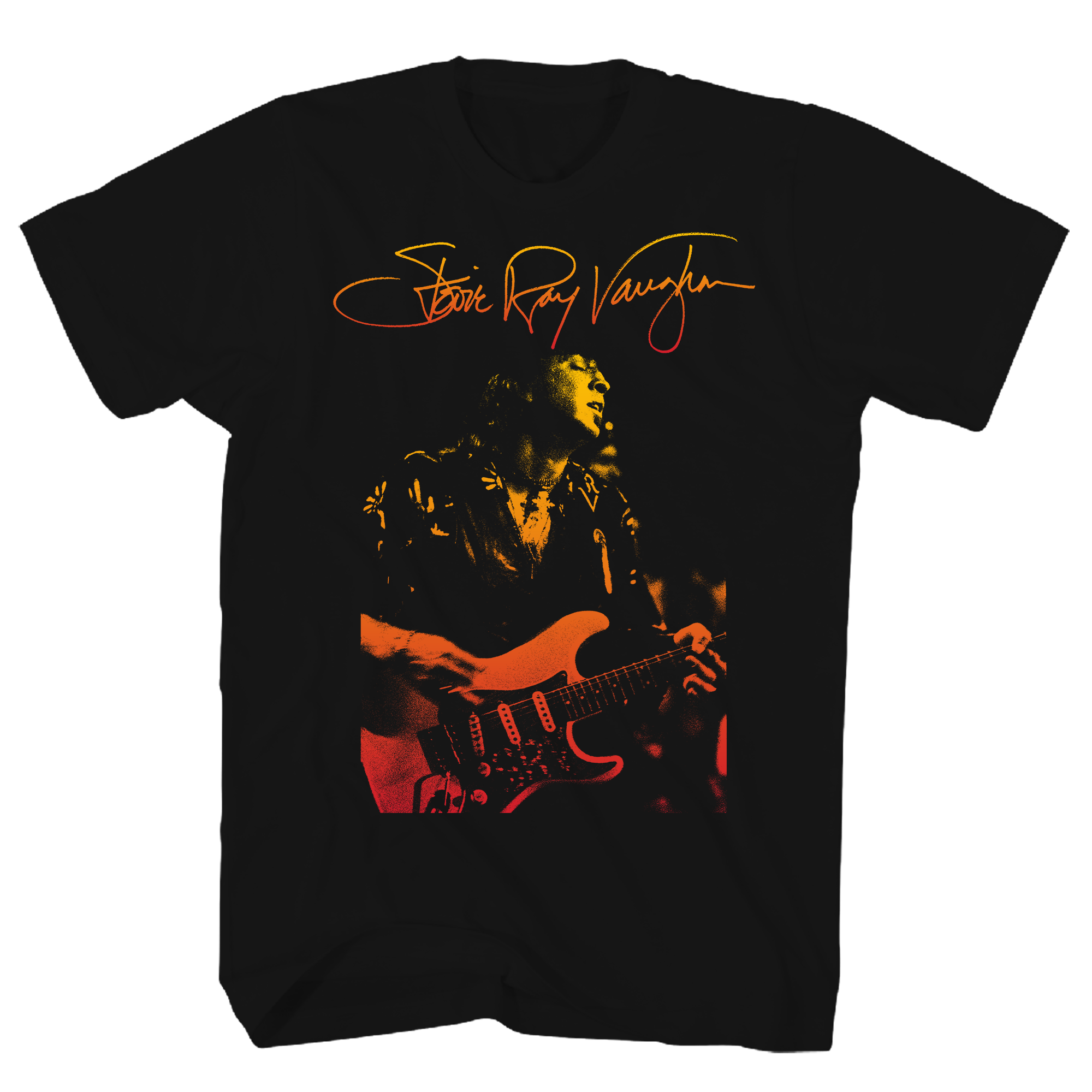 STEVIE RAY VAUGHAN GRADIENT PHOTO T-SHIRT