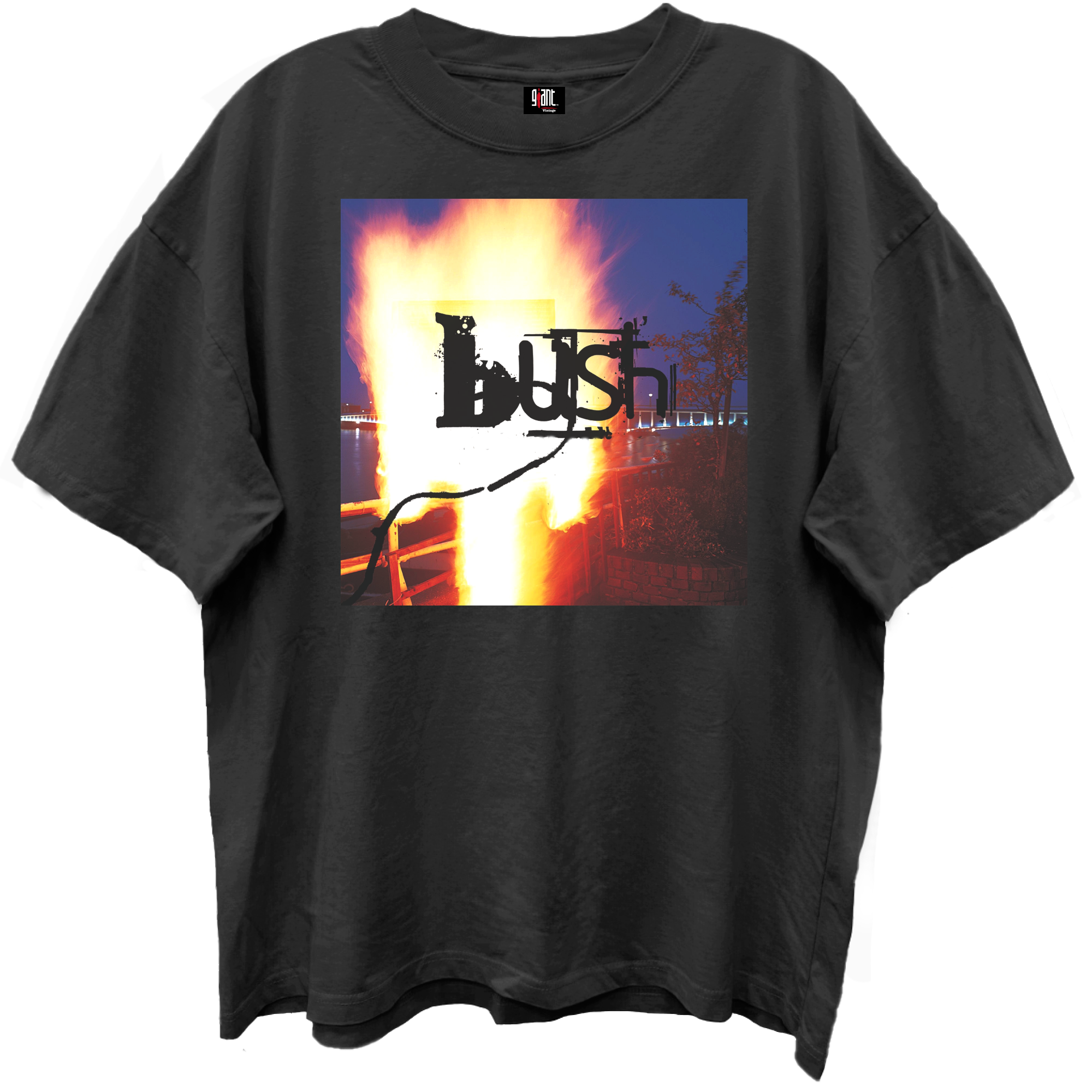 BUSH RAZORBLADE SUITCASE ALBUM COVER LIMO BLACK ENZYME WASH GIANT VINTAGE T-SHIRT