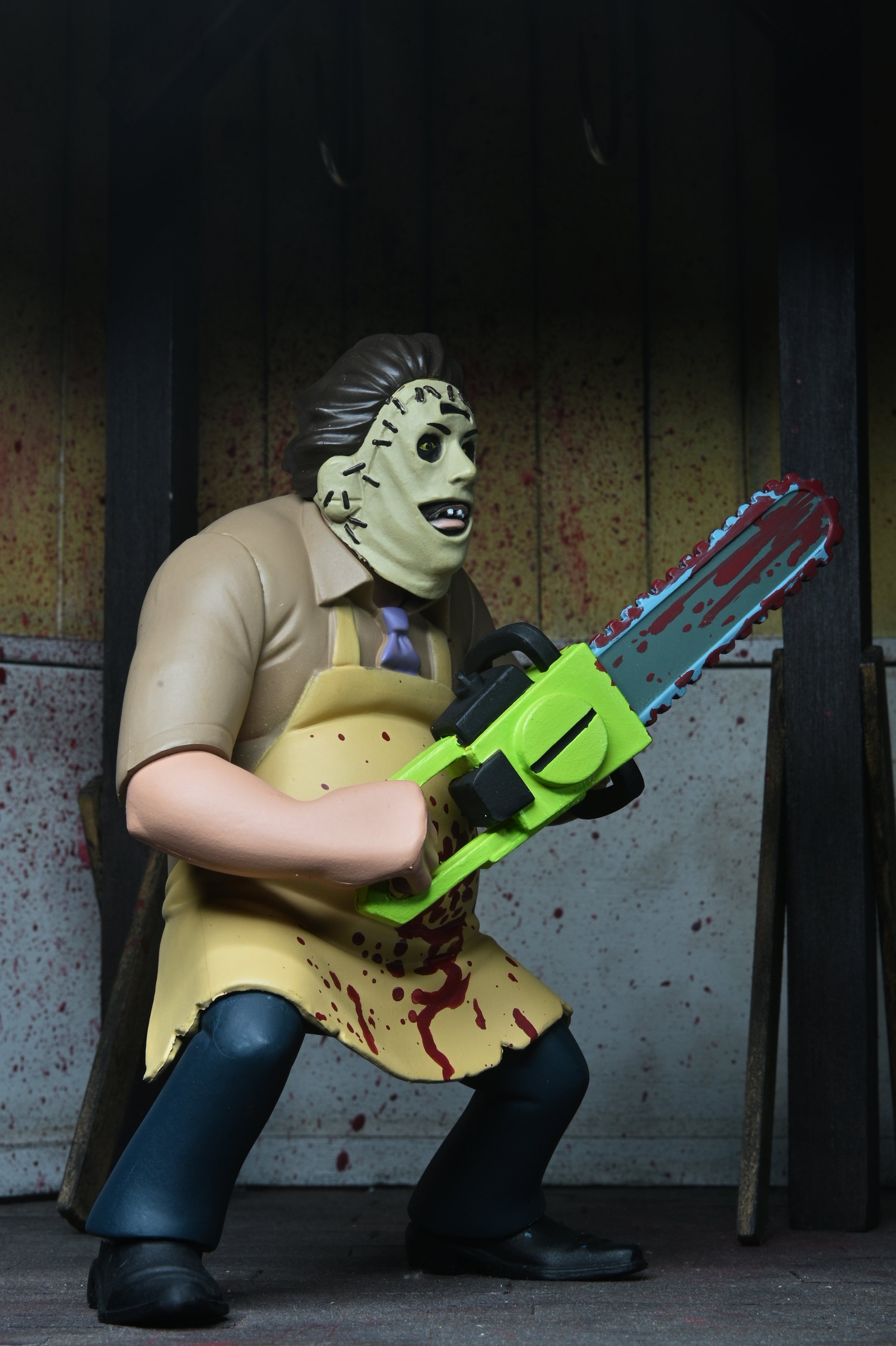 THE TEXAS CHAINSAW MASSACRE 'LEATHERFACE (50th Anniversary)' TOONY TERRORS ACTION FIGURE