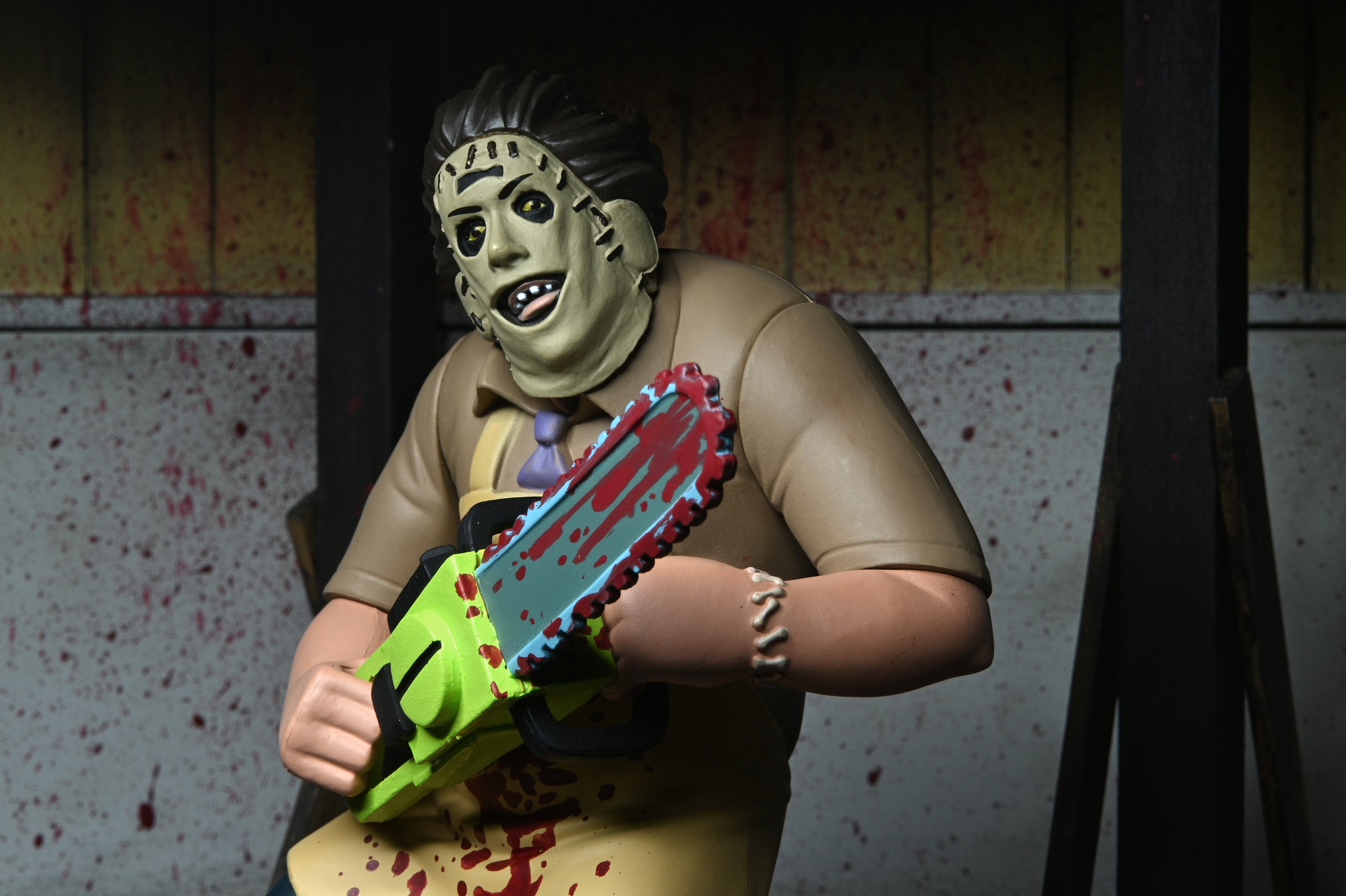 THE TEXAS CHAINSAW MASSACRE 'LEATHERFACE (50th Anniversary)' TOONY TERRORS ACTION FIGURE