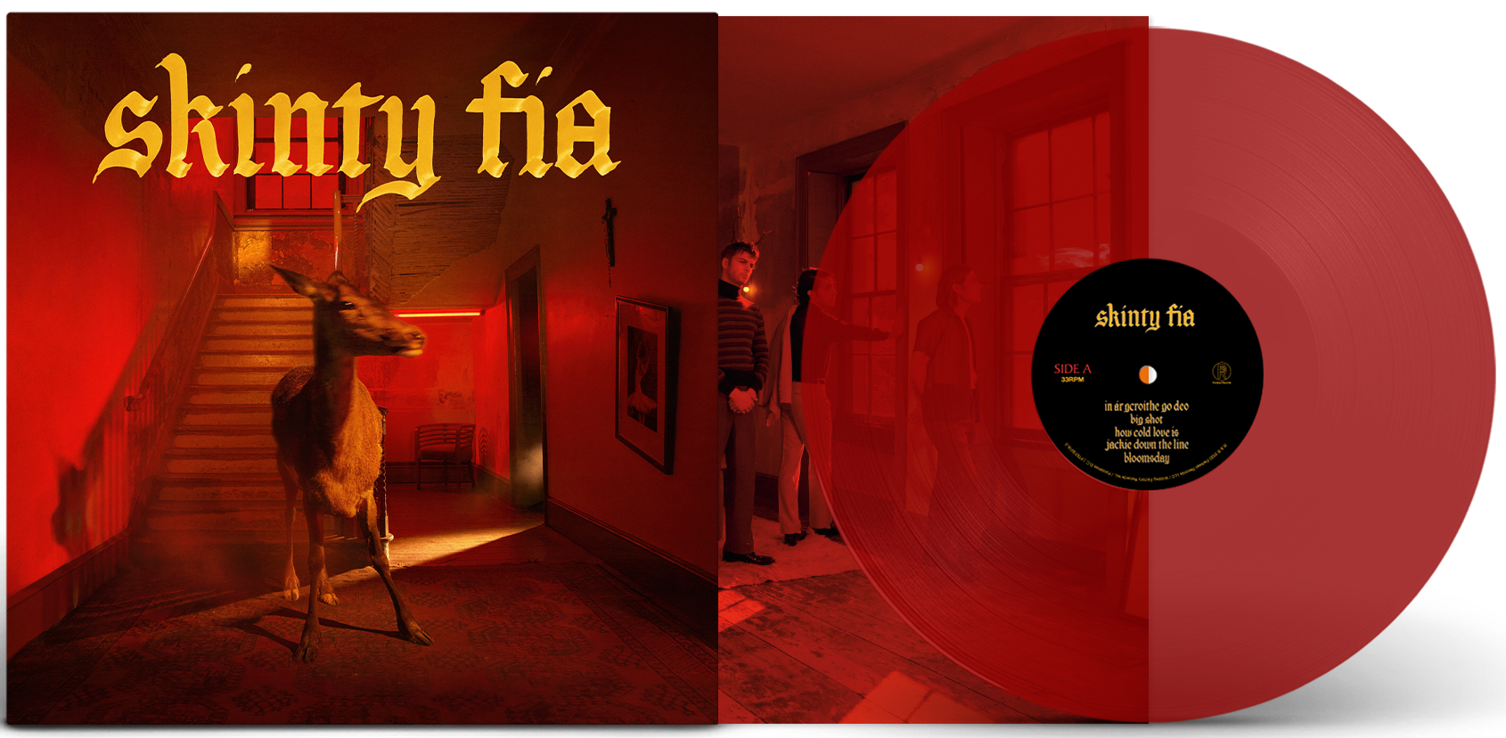 FONTAINES DC 'SKINTY FIA' LIMITED TRANSPARENT RED VINYL LP – ONLY 1500 MADE