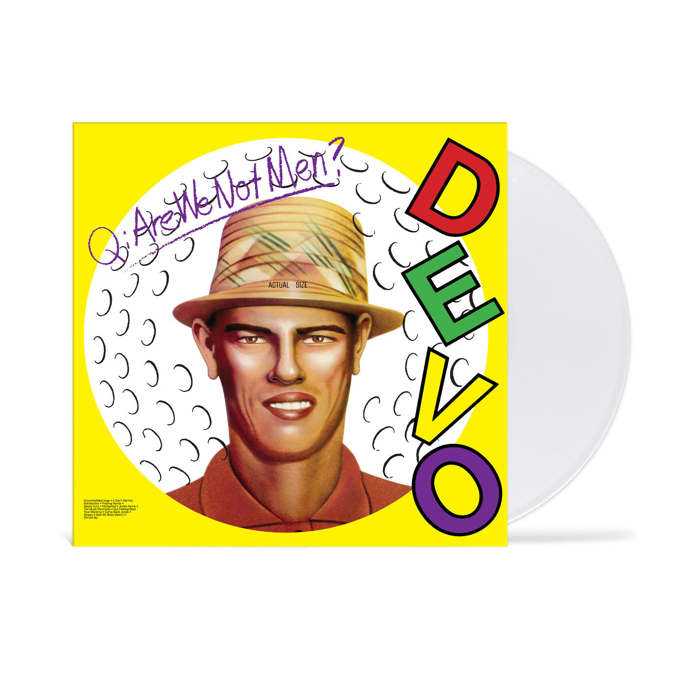 DEVO 'Q: ARE WE NOT MEN? A: WE ARE DEVO!' WHITE LP