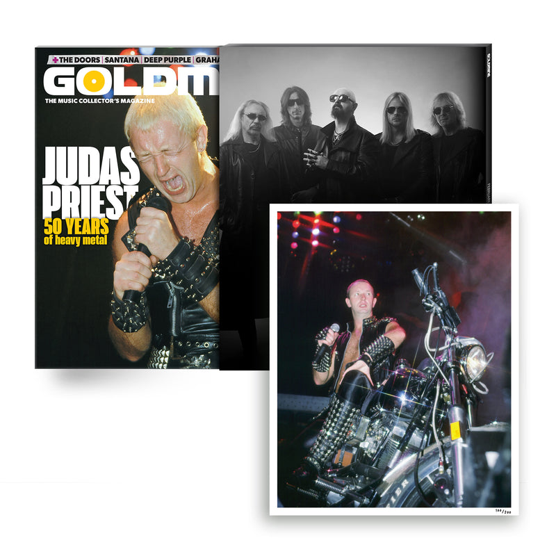 GOLDMINE x JUDAS PRIEST FEB/MAR 2022 ALTERNATE COVER ISSUE WITH HAND-NUMBERED SLIPCASE & EXCLUSIVE PHOTO PRINT - LIMITED TO 200