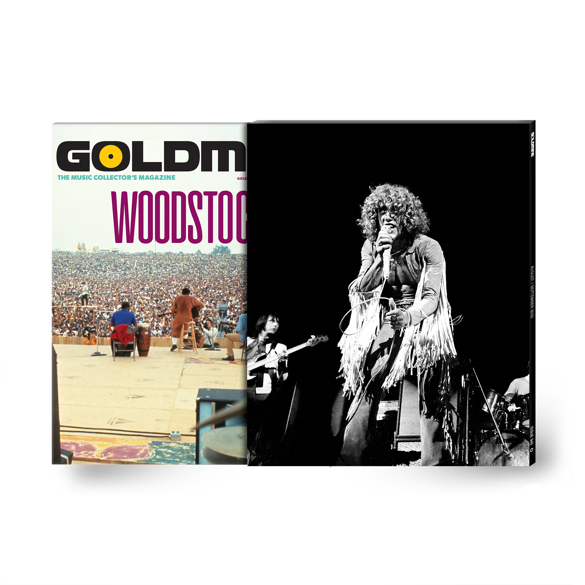 GOLDMINE MAGAZINE: AUG/SEPT 2022 ISSUE ALT COVER FEATURING WOODSTOCK ALT COVER HAND-NUMBERED SLIPCASE & PHOTO PRINTS BY HENRY DILTZ