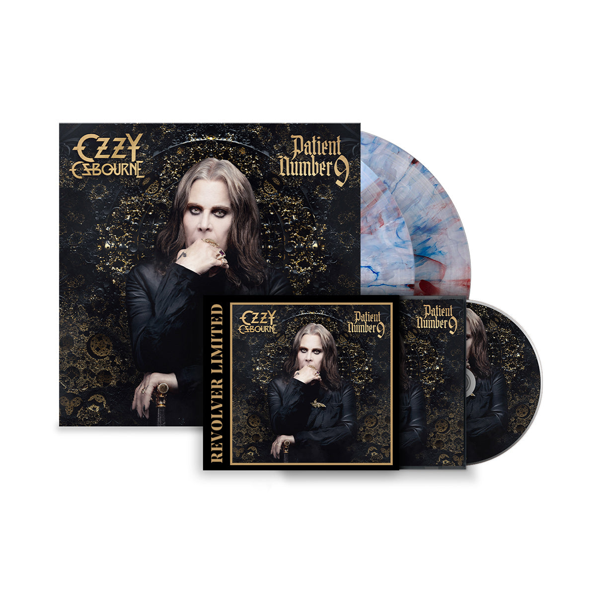 OZZY OSBOURNE 'PATIENT NUMBER 9' 2LP + CD (Limited Edition, Red, White, & Blue Vinyl, Picture Disc CD)