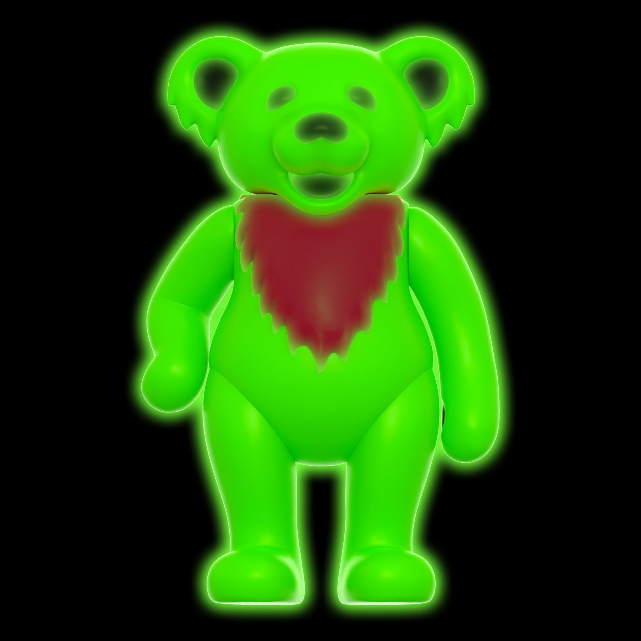 SUPER7 REACTION GRATEFUL DEAD W3 DANCING BEARS LEAFY GREEN (GLOW IN THE DARK)