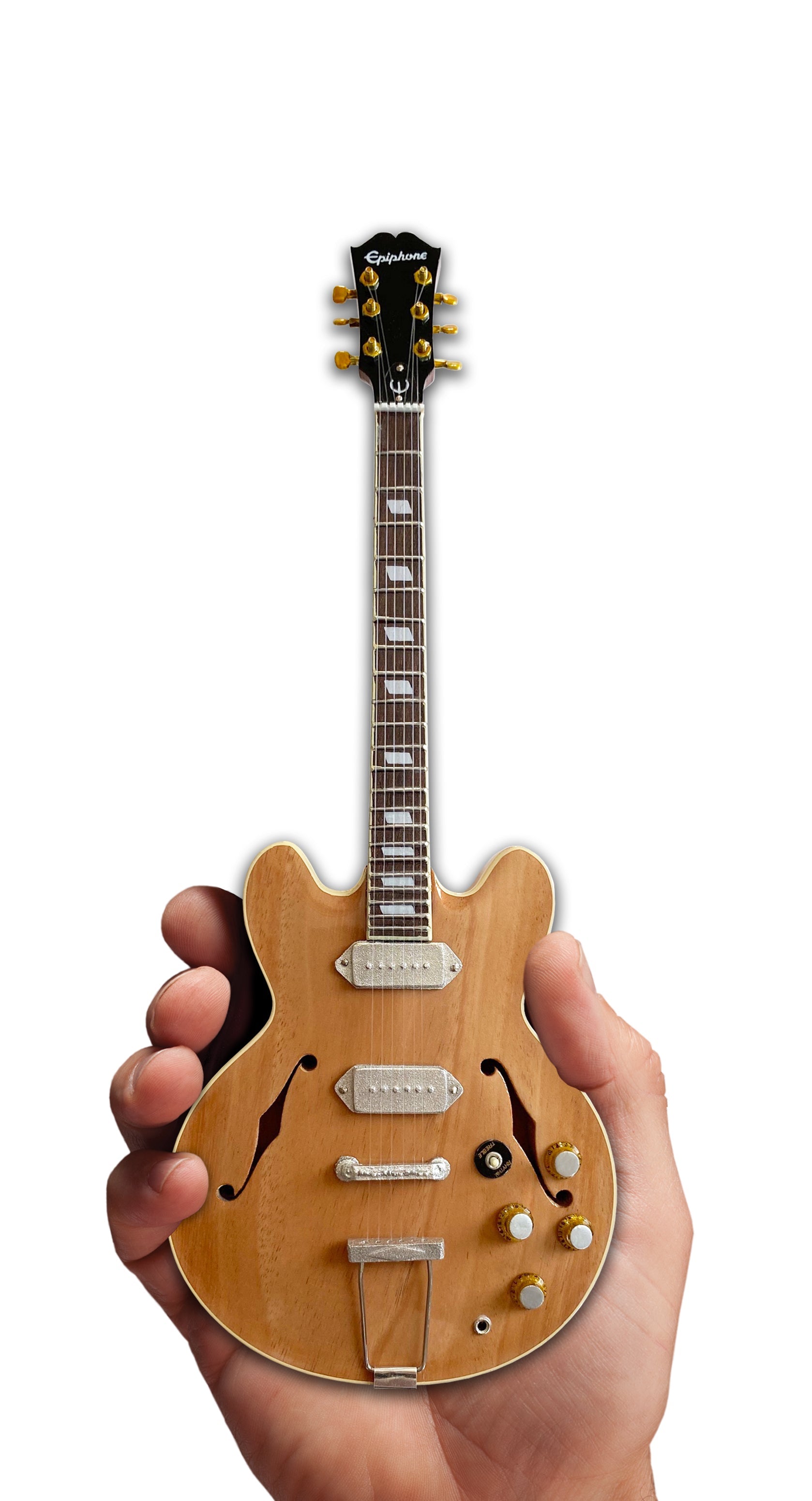 EPIPHONE 1965 REVOLUTION NATURAL CASINO 1:4 SCALE MINIATURE GUITAR MODEL