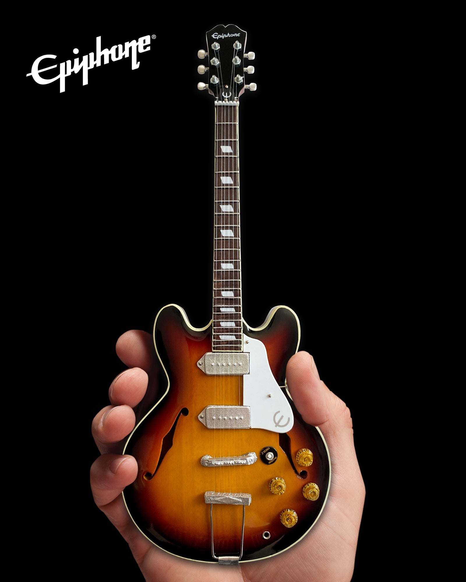 EPIPHONE 1965 CASINO SUNBURST 1:4 SCALE MINIATURE GUITAR MODEL