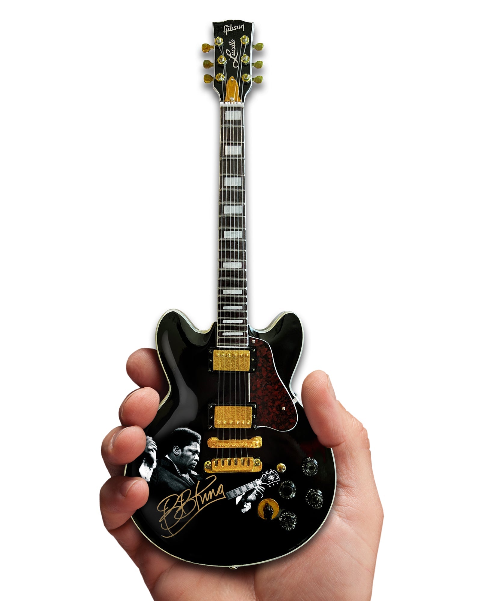 BB KING TRIBUTE GIBSON ES-355 LUCILLE EBONY MINIATURE GUITAR MODEL