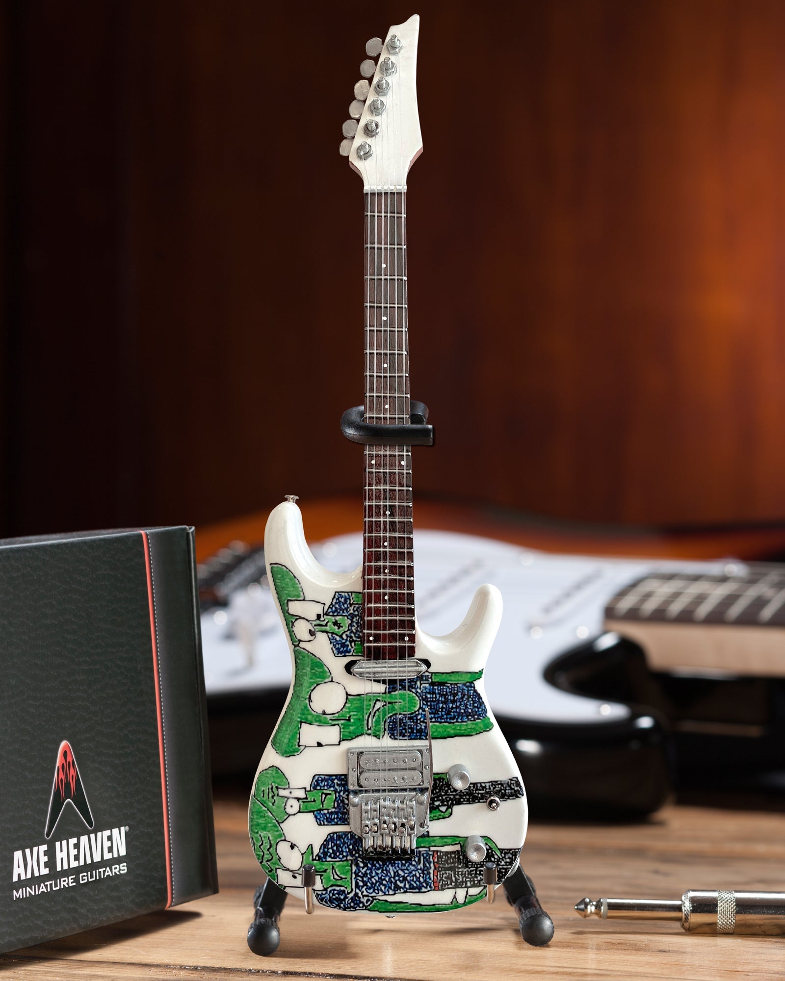 JOE SATRIANI ORIGINAL ALIEN ART MINIATURE GUITAR REPLICA COLLECTIBLE