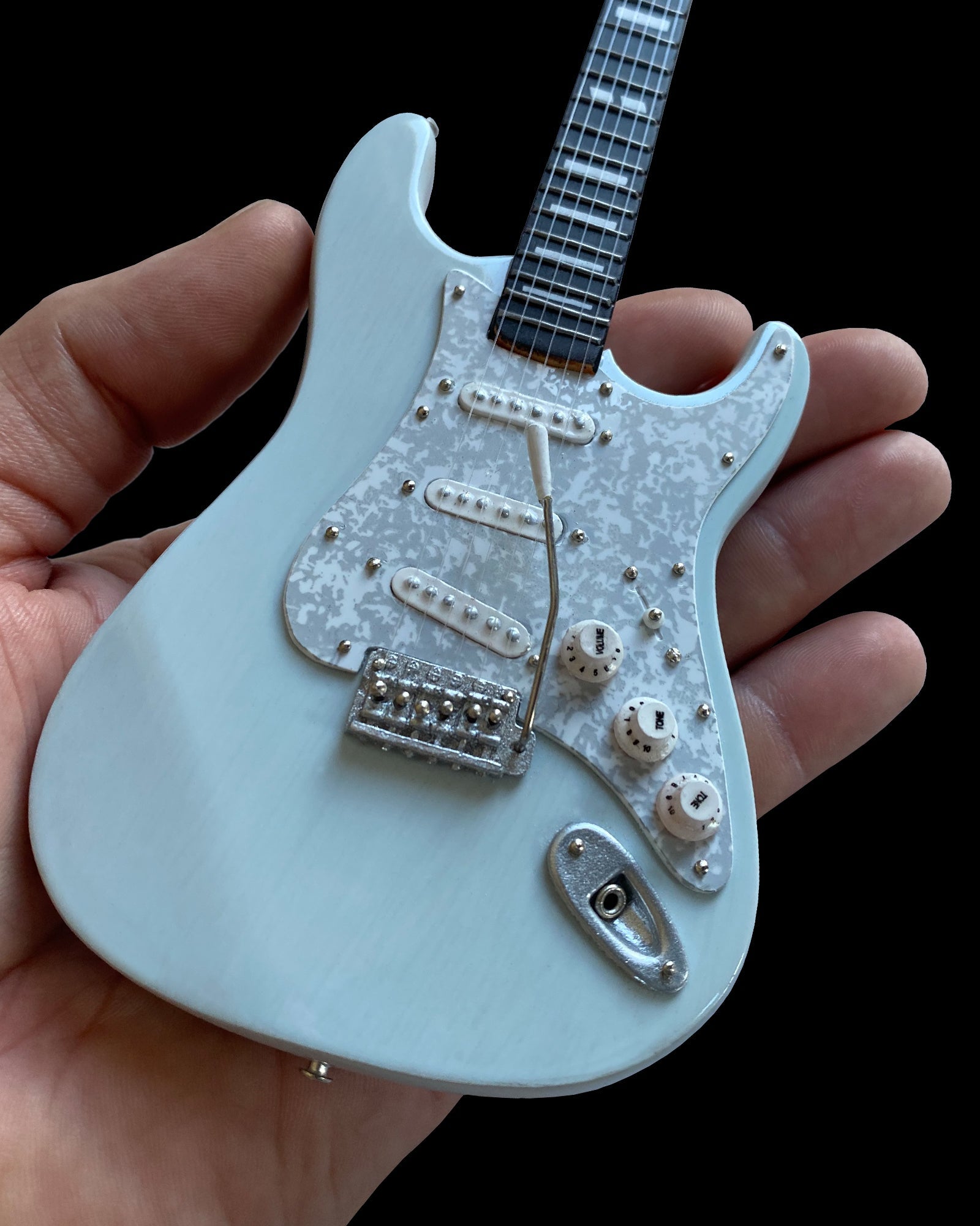 LICENSED KENNY WAYNE SHEPHERD MINI FENDER™ STRAT™ TRANSPARENT FADED SONIC BLUE GUITAR MODEL