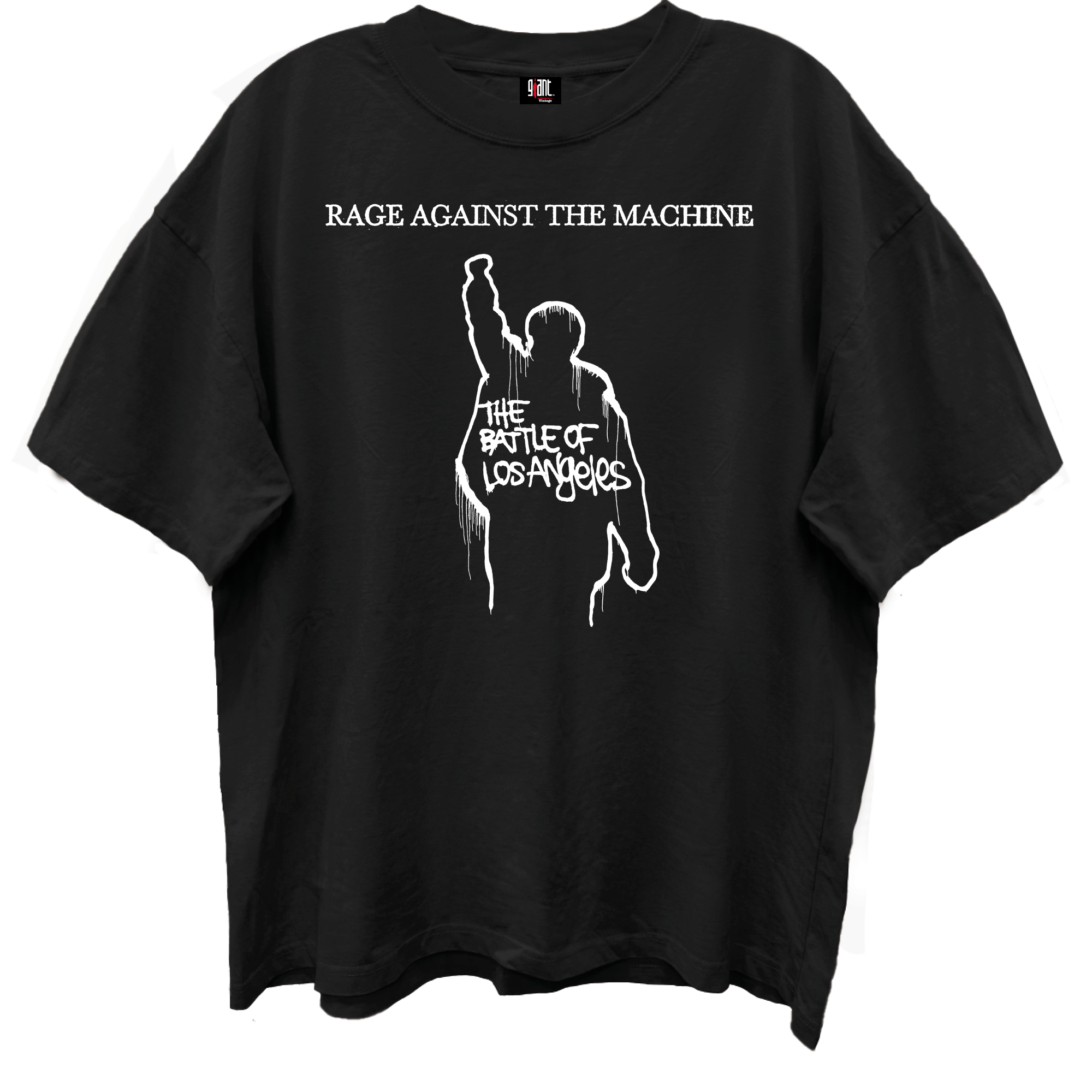 RAGE AGAINST THE MACHINE BATTLE OF LOS ANGELES/GIANT VINTAGEIMO BLACK T-SHIRT