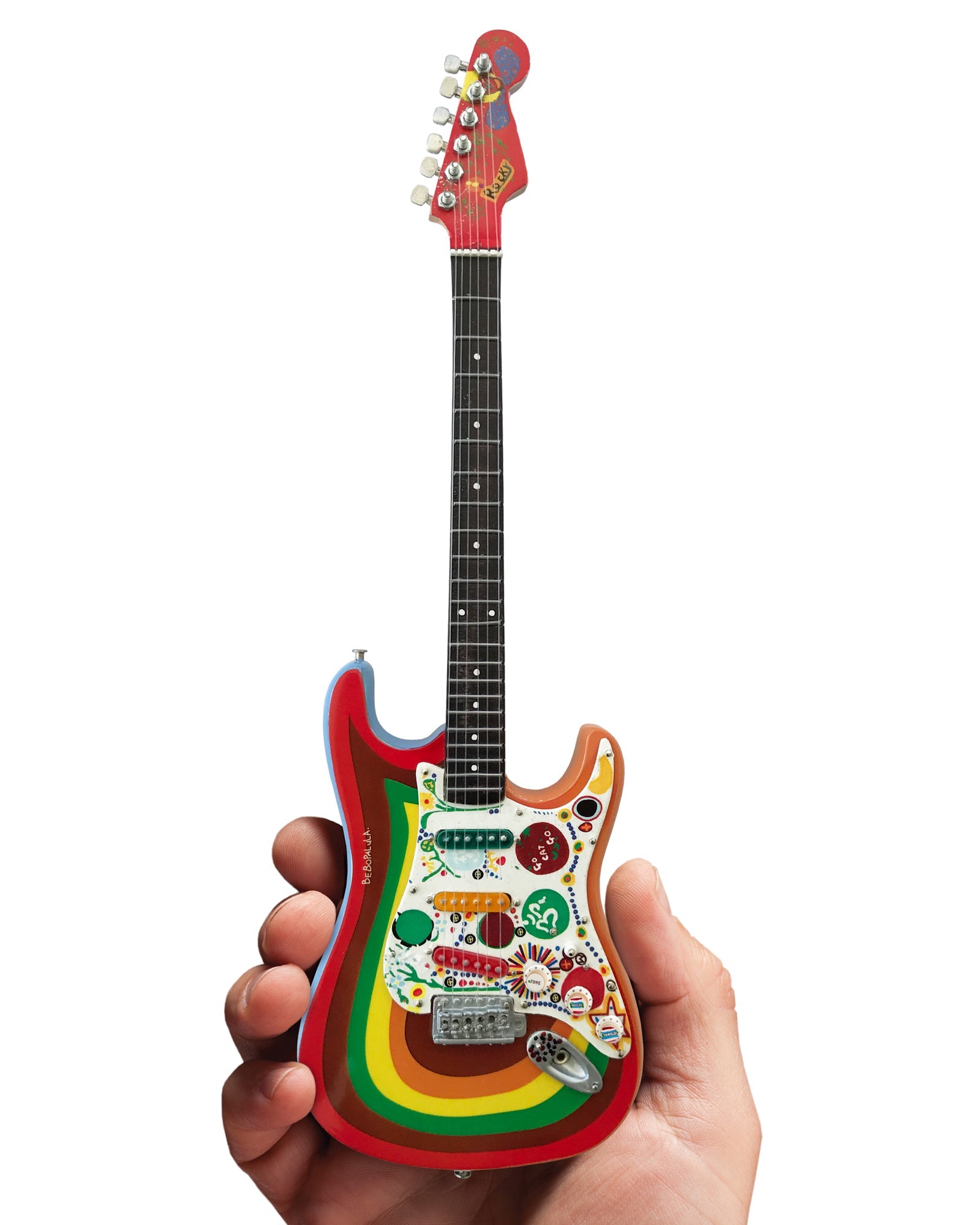 OFFICIALLY LICENSED GEORGE HARRISON FENDER™ STRAT™ ROCKY MINI GUITAR REPLICA - FAB FOUR