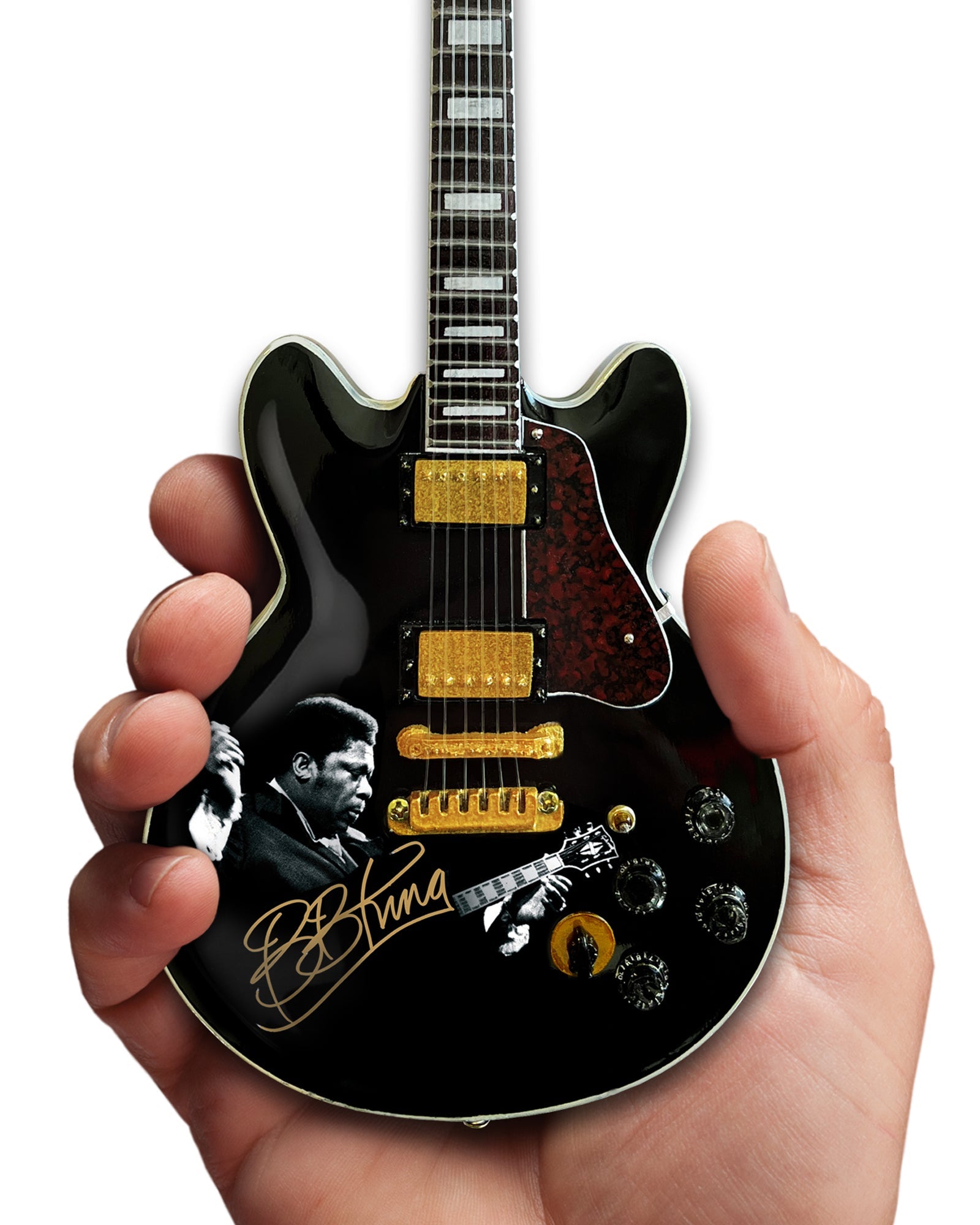 BB KING TRIBUTE GIBSON ES-355 LUCILLE EBONY MINIATURE GUITAR MODEL