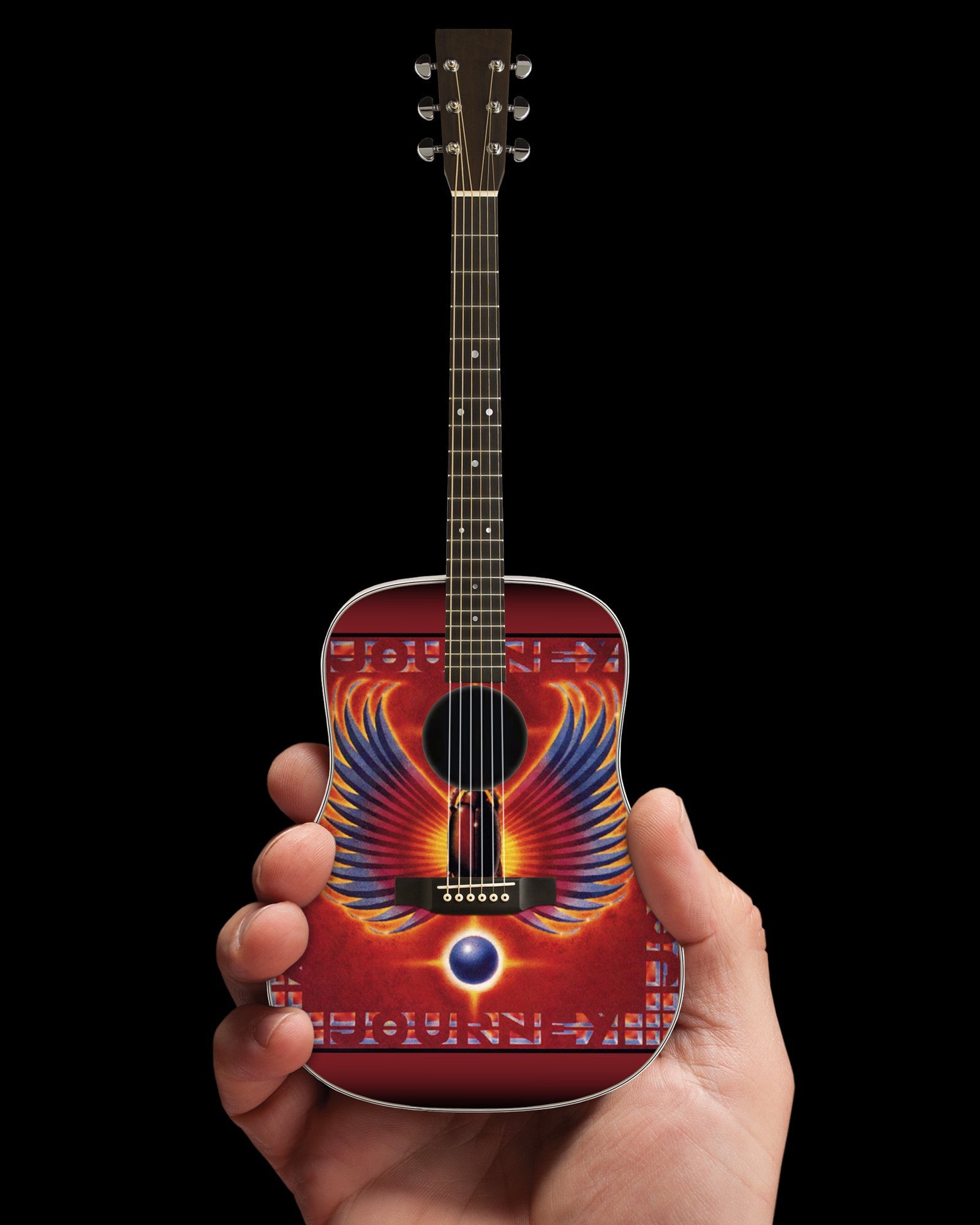 OFFICIALLY LICENSED JOURNEY GREATEST HITS ALBUM TRIBUTE ACOUSTIC MINI GUITAR REPLICA MODEL