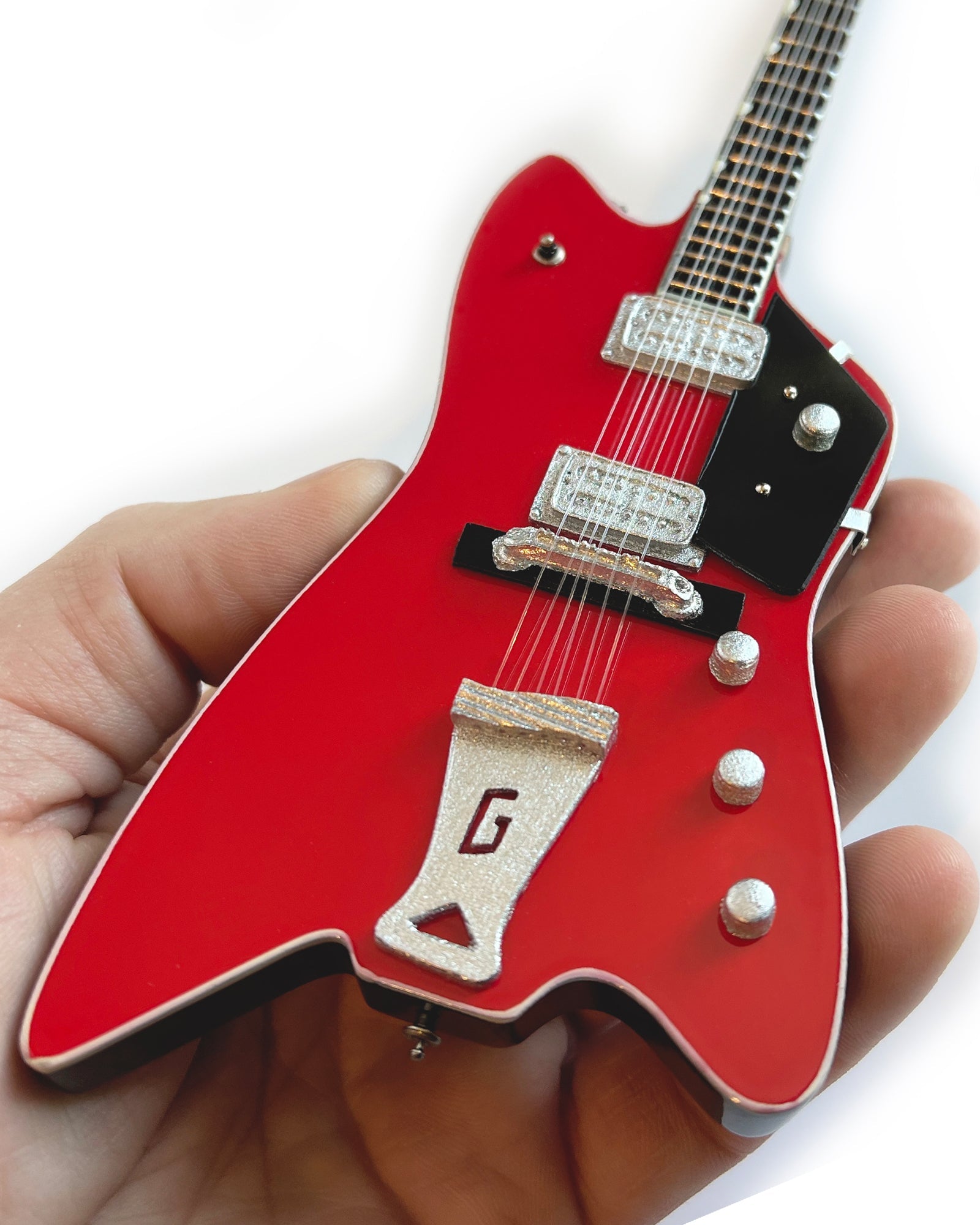 BILLY F GIBBONS SIGNATURE BILLY BO GRETSCH MINIATURE GUITAR MODEL REPLICA COLLECTIBLE