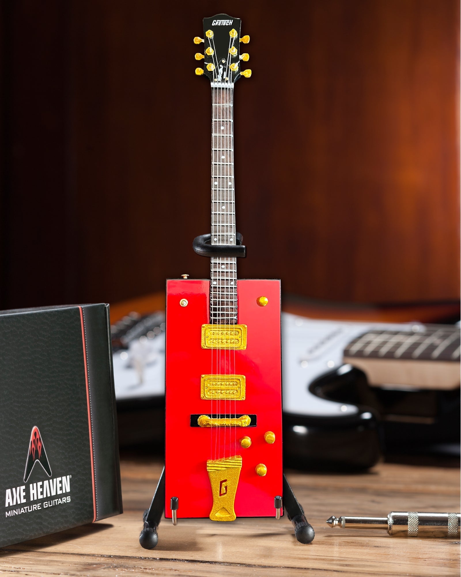 BO DIDDLEY SIGNATURE FIREBIRD RED GRETSCH G6138 BOX MINI GUITAR MODEL