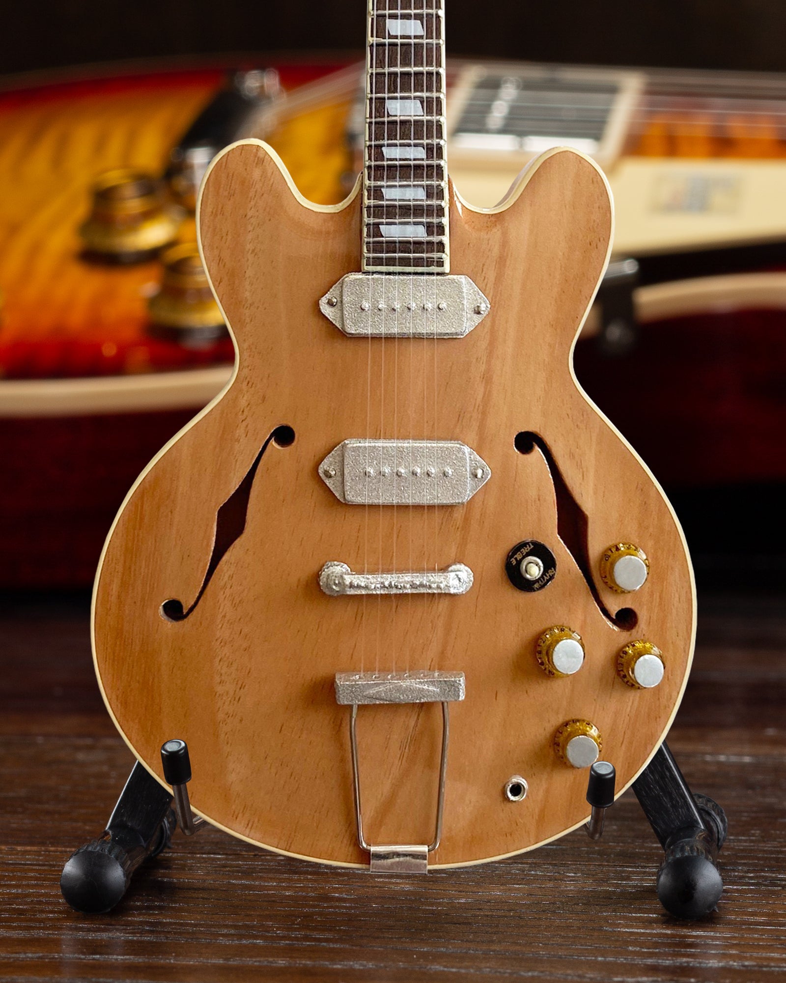 EPIPHONE 1965 REVOLUTION NATURAL CASINO 1:4 SCALE MINIATURE GUITAR MODEL