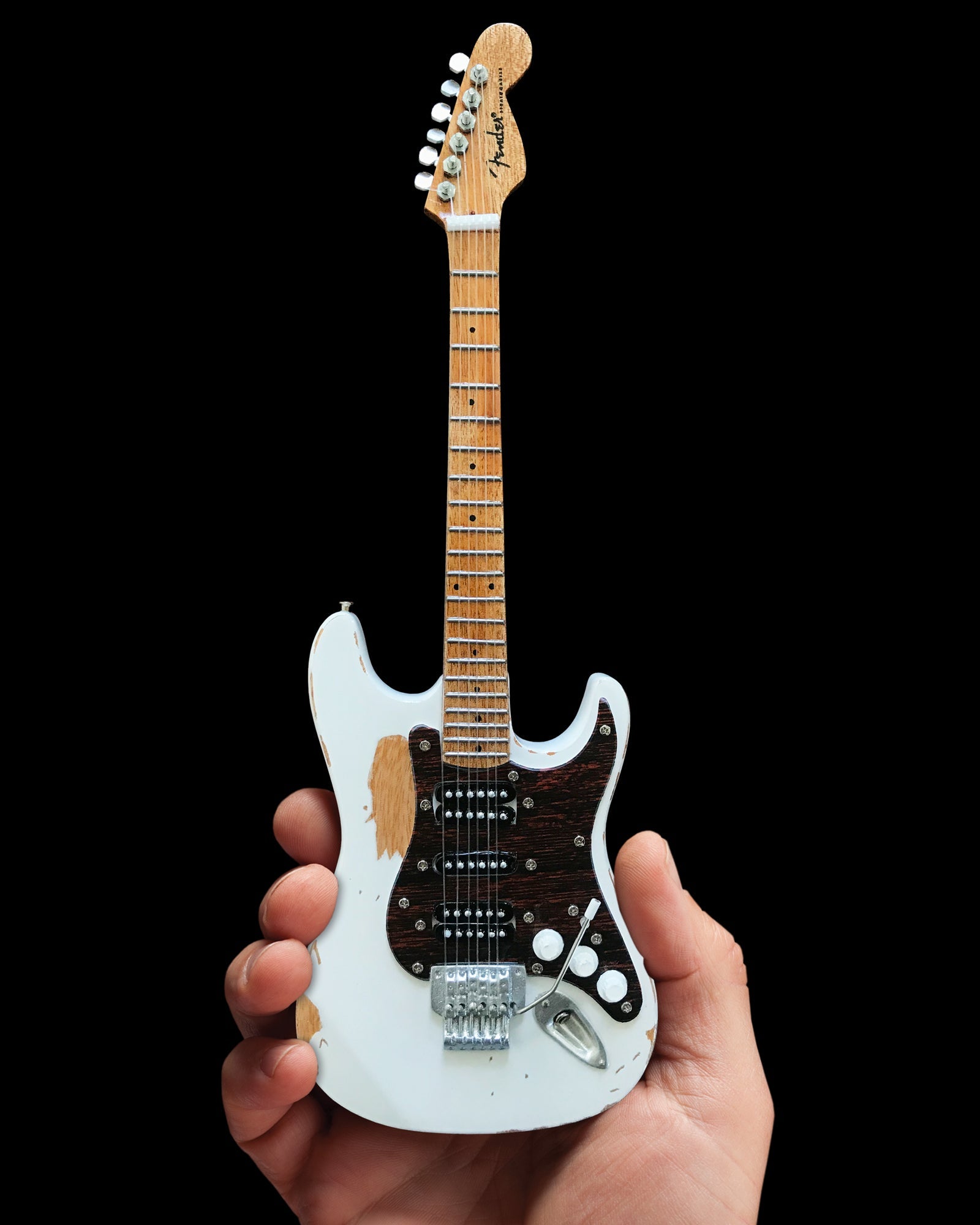 LICENSED FENDER™ STRAT™ - VINTAGE WHITE MINIATURE GUITAR MODEL
