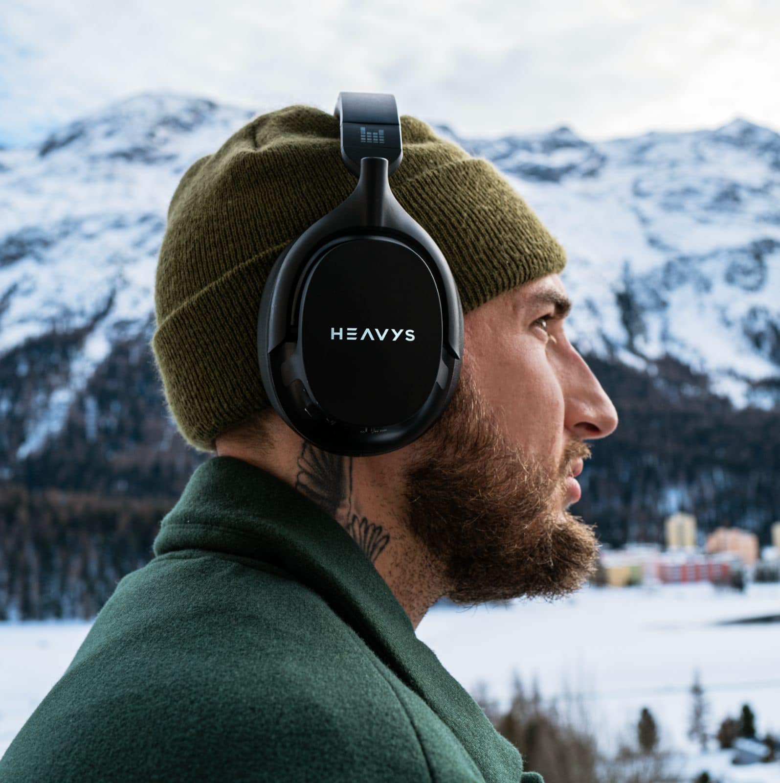 HEAVYS H1H ワイヤレスヘッドホン Heavys H1H Headphones - Built for Heavy Music Fans + Travel Case