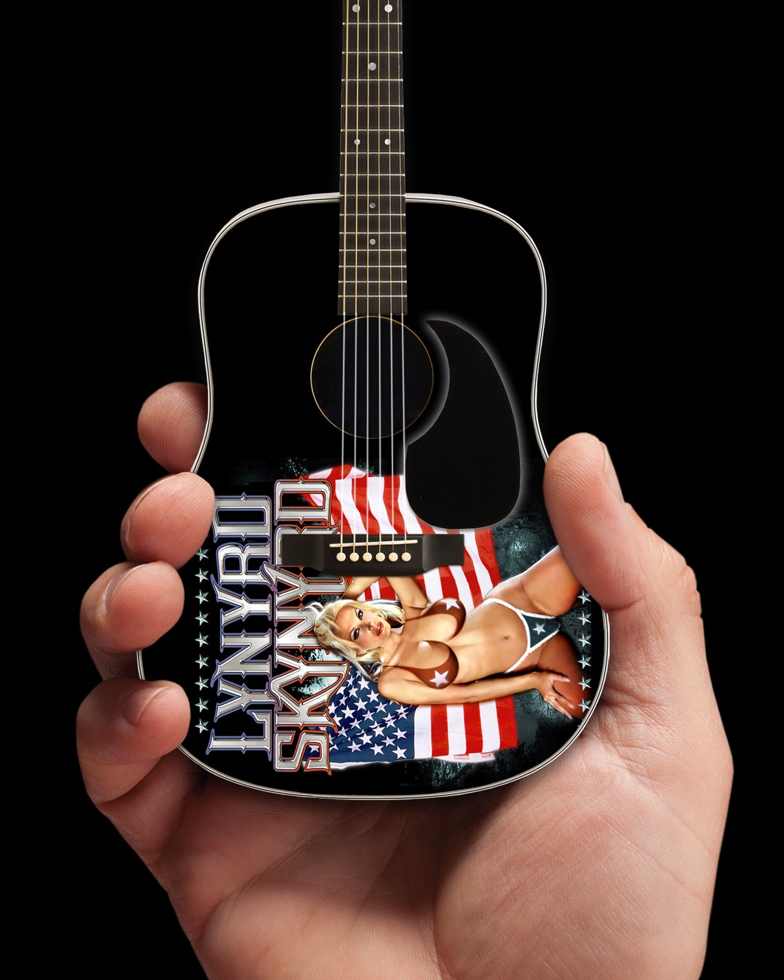 OFFICIALLY LICENSED LYNYRD SKYNYRD USA TRIBUTE ACOUSTIC MINI GUITAR