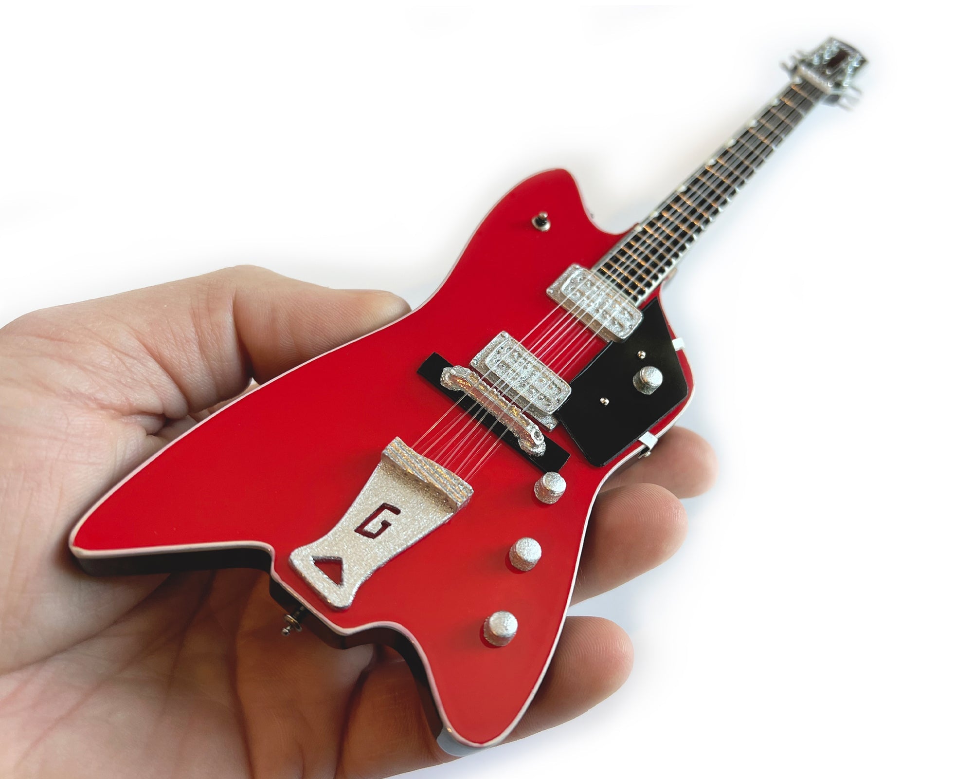 BILLY F GIBBONS SIGNATURE BILLY BO GRETSCH MINIATURE GUITAR MODEL REPLICA COLLECTIBLE