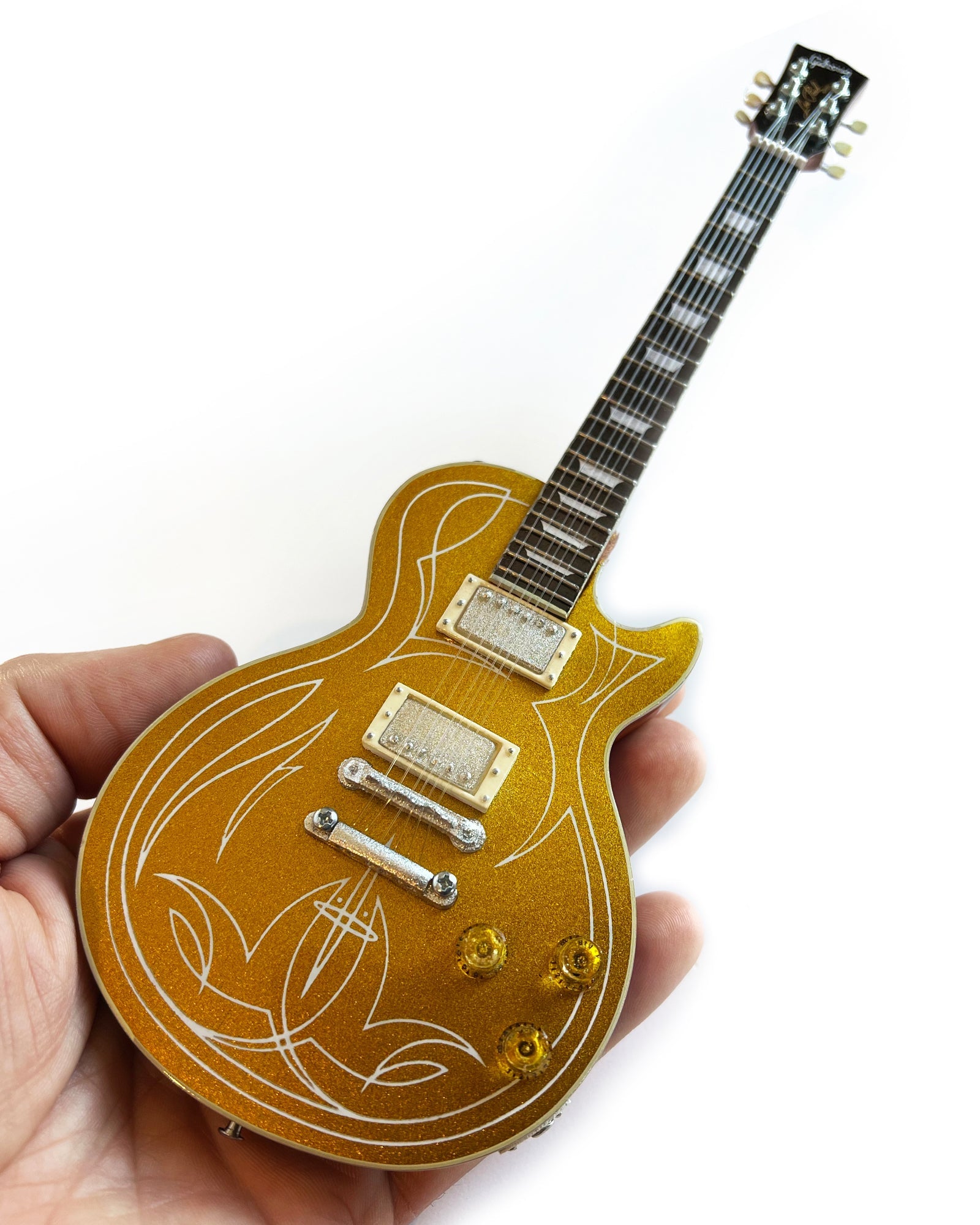 BILLY F GIBBONS "PINSTRIPE" GIBSON LES PAUL GOLDTOP MINI GUITAR MODEL