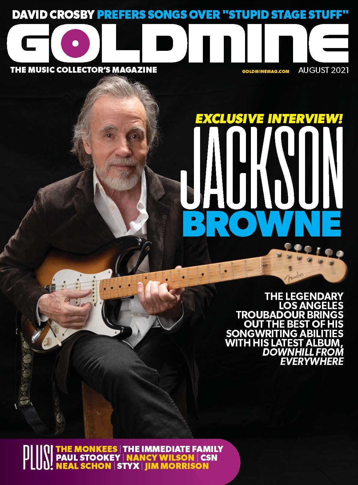 GOLDMINE MAGAZINE: AUGUST 2021 ISSUE FEATURING JACKSON BROWNE