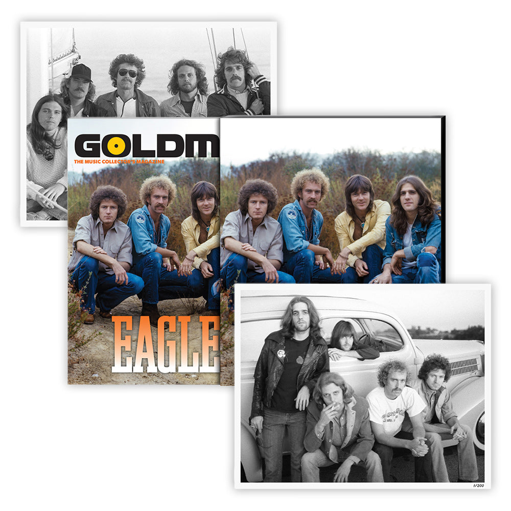 GOLDMINE MAGAZINE: FALL 2023 ISSUE FEATURING EAGLES ALT COVER HAND-NUMBERED SLIPCASE + 8"x10" GROUP PHOTO PRINTS BY HENRY DILTZ